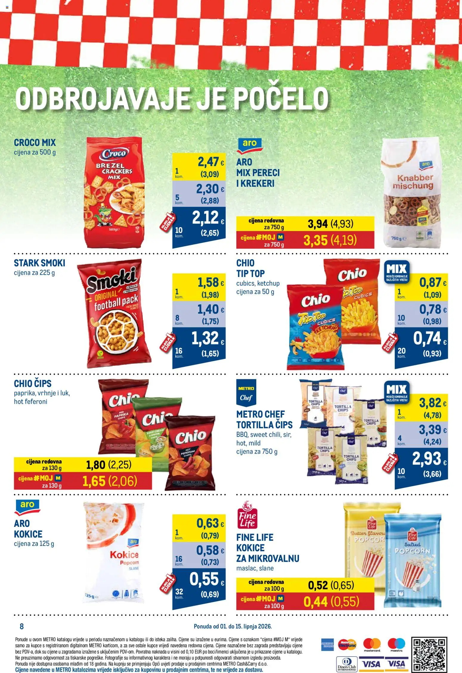 Metro katalog | vrijedi od 01.06.2026 | Stranica: 8 | Proizvodi: Paprika, Čips, Kokice, Feferoni