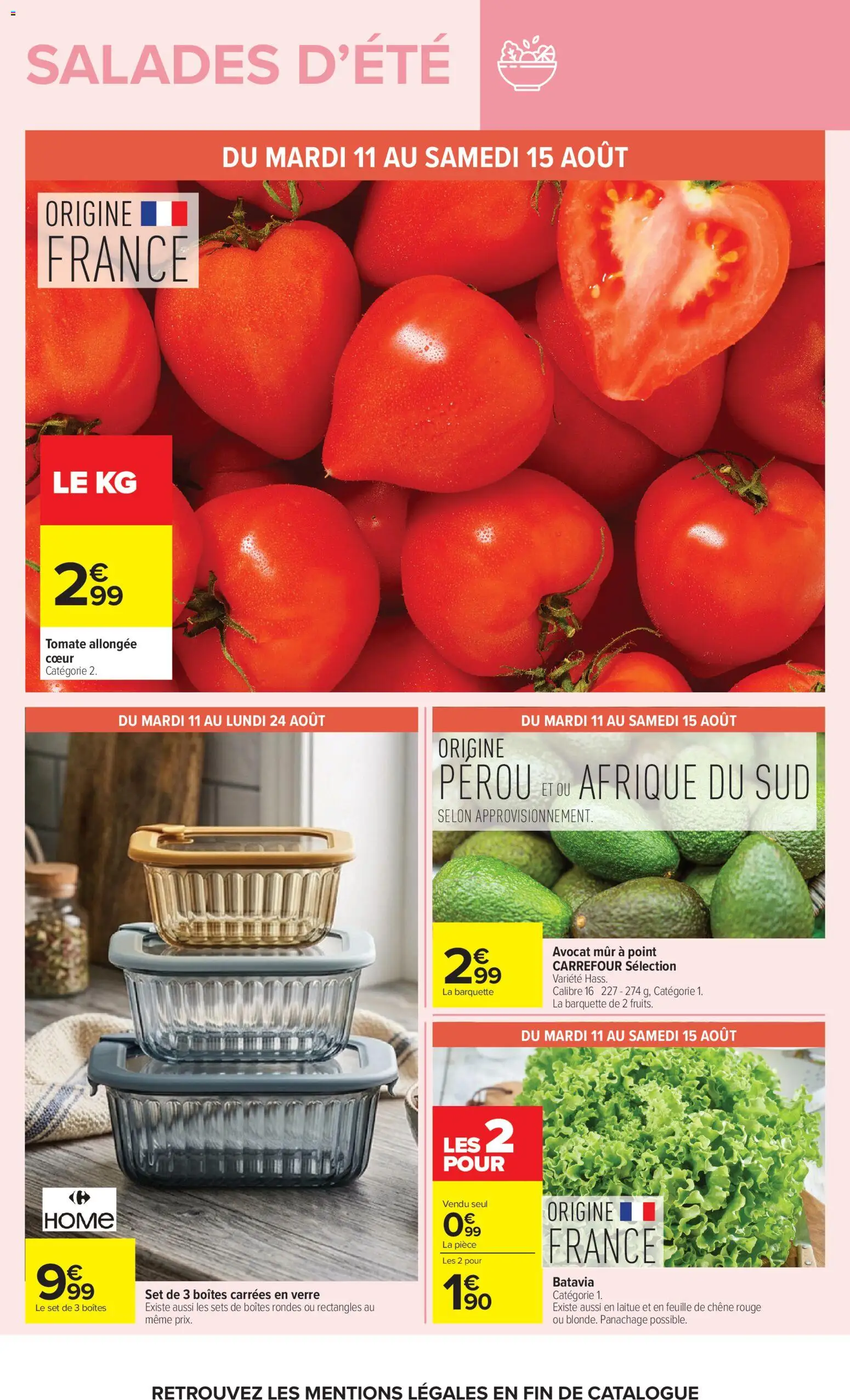 {H1} | Page: 30 | Produits: Avocat, Laitue
