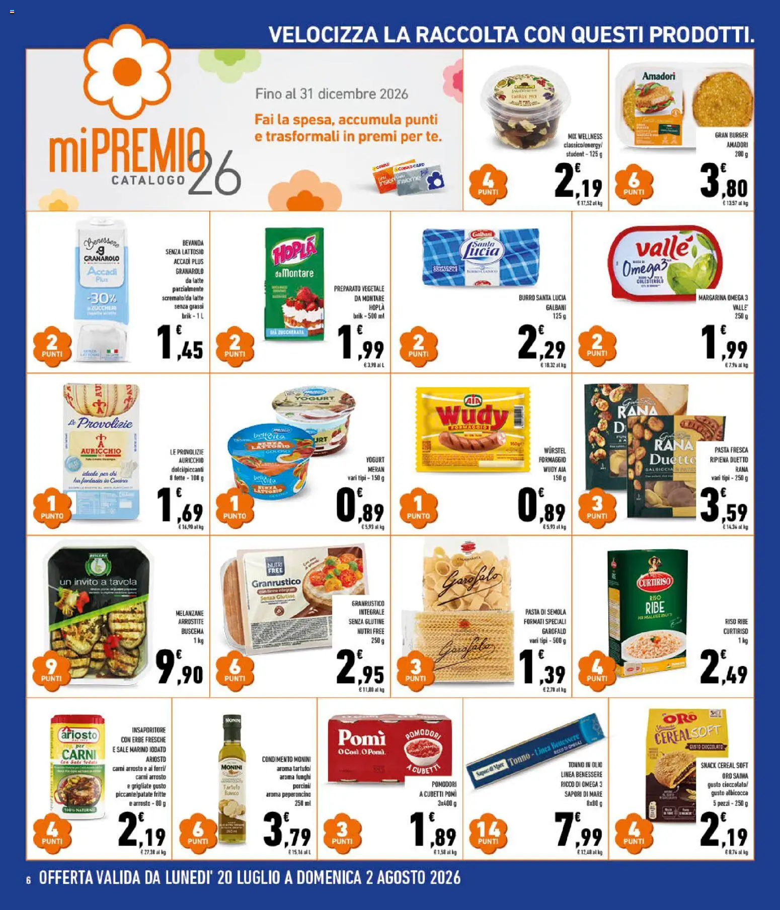 Volantino Conad del 22/07/2026 | Pagina: 6 | Prodotti: Riso, Zucchero, Olio, Funghi