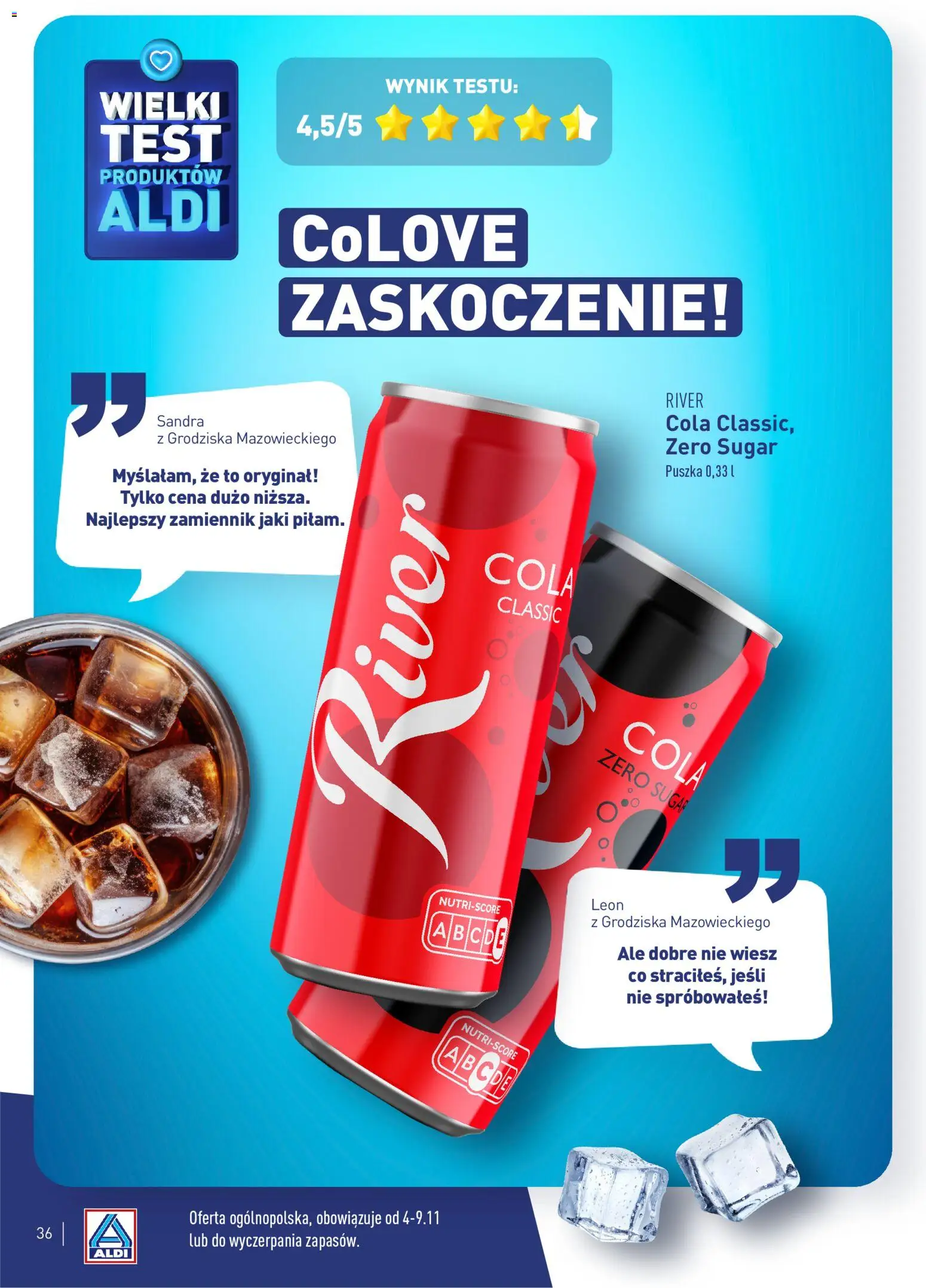 Aldi Polsko leták - Poznaj ulubione produkty testerów z całej Polski od 23.02.2026 | Strana: 36 | Produkty: Test, Cola