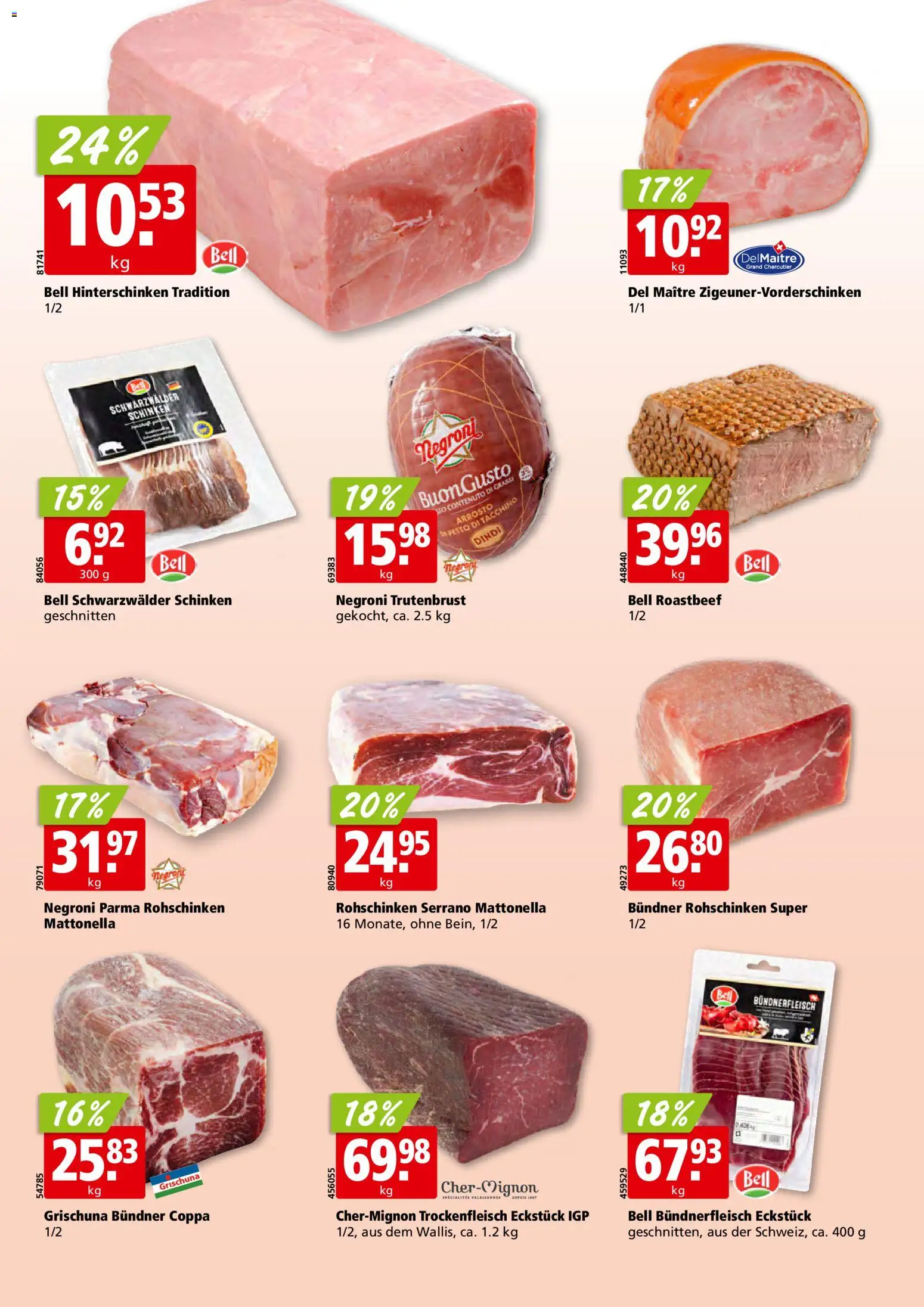 Aligro aktionen Chavannes, Matran, Genf, Sitten – gültig ab 01.06.2026 | Seite: 10 | Produkte: Schinken, Tabasco Sauce