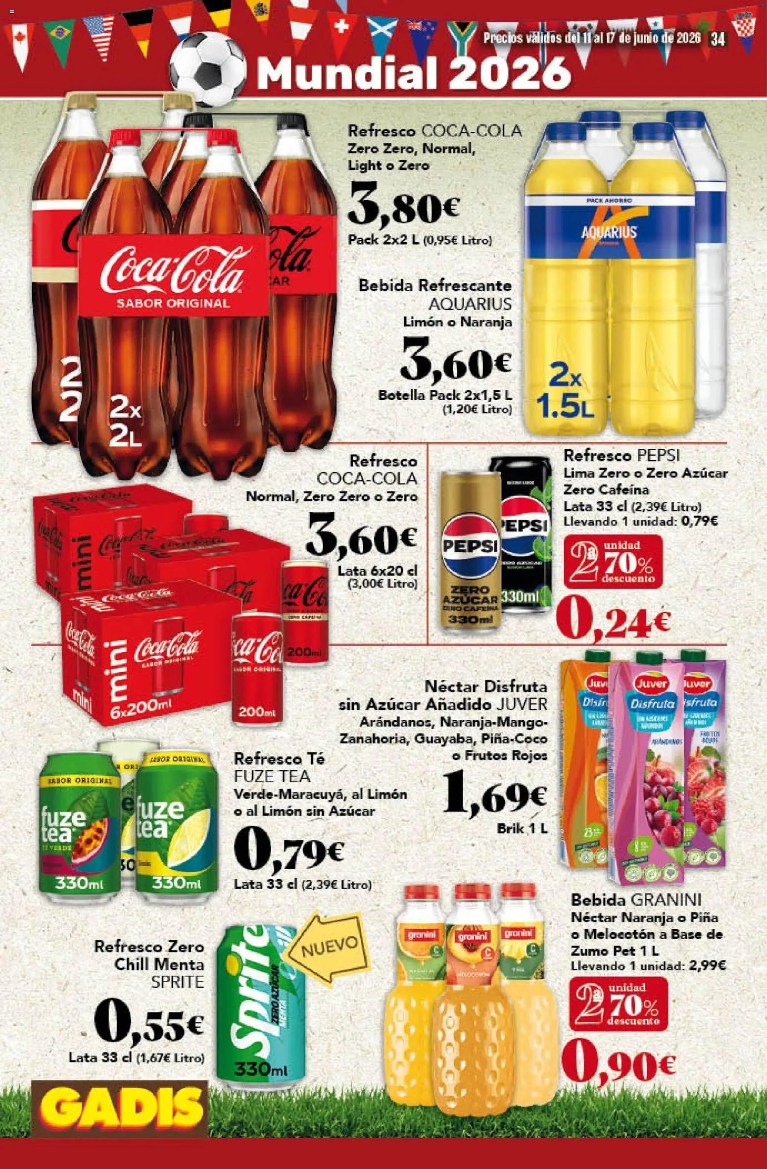 Gadis folleto │ válido desde el 11.06.2026 | Página: 34 | Productos: Piña, Ροζ πιπέρι, Πρίζες, Néctar