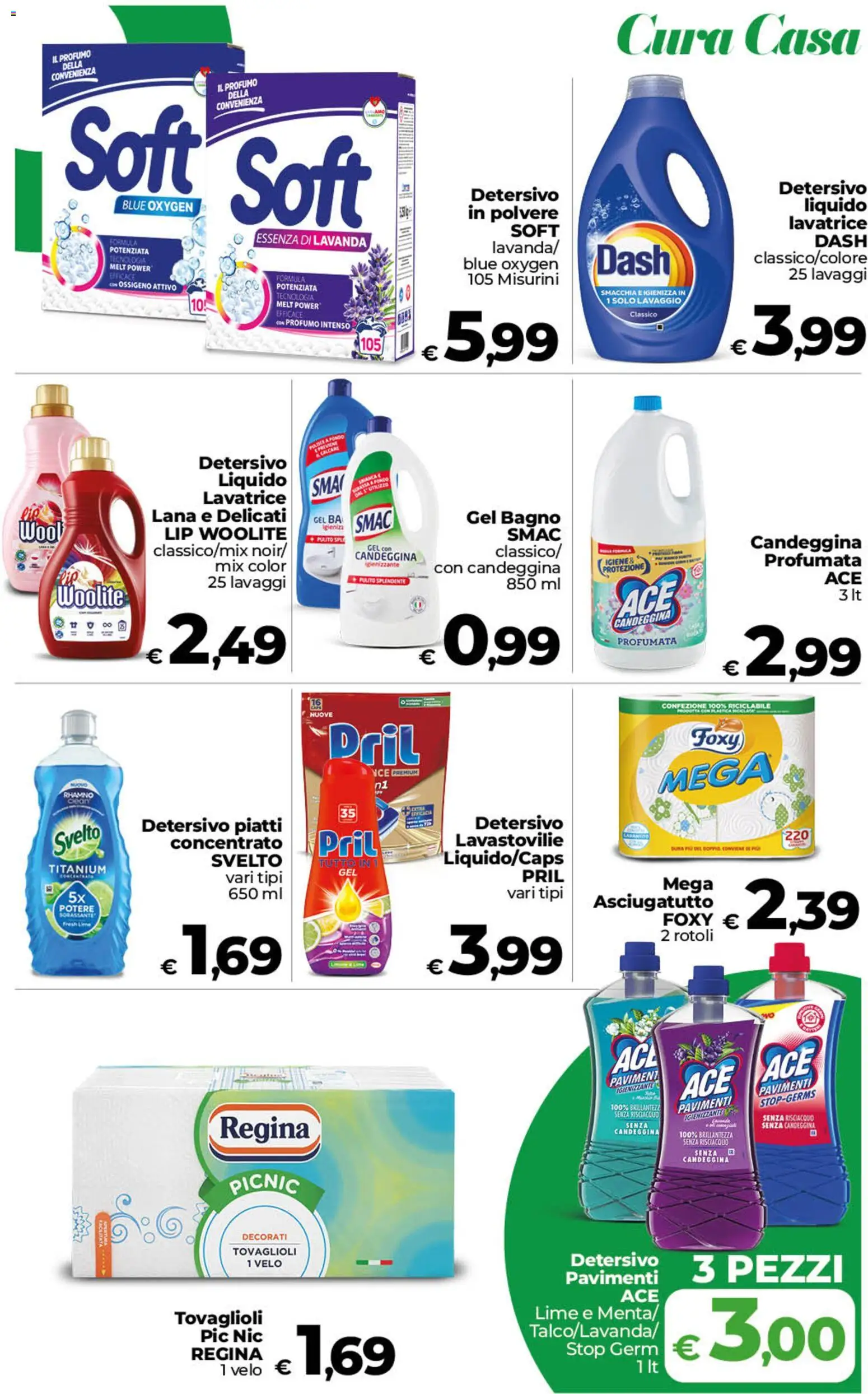 Volantino COOP del 23/10/2026 | Pagina: 18 | Prodotti: Piatti, Lavatrice, Asciugatutto, Profumo