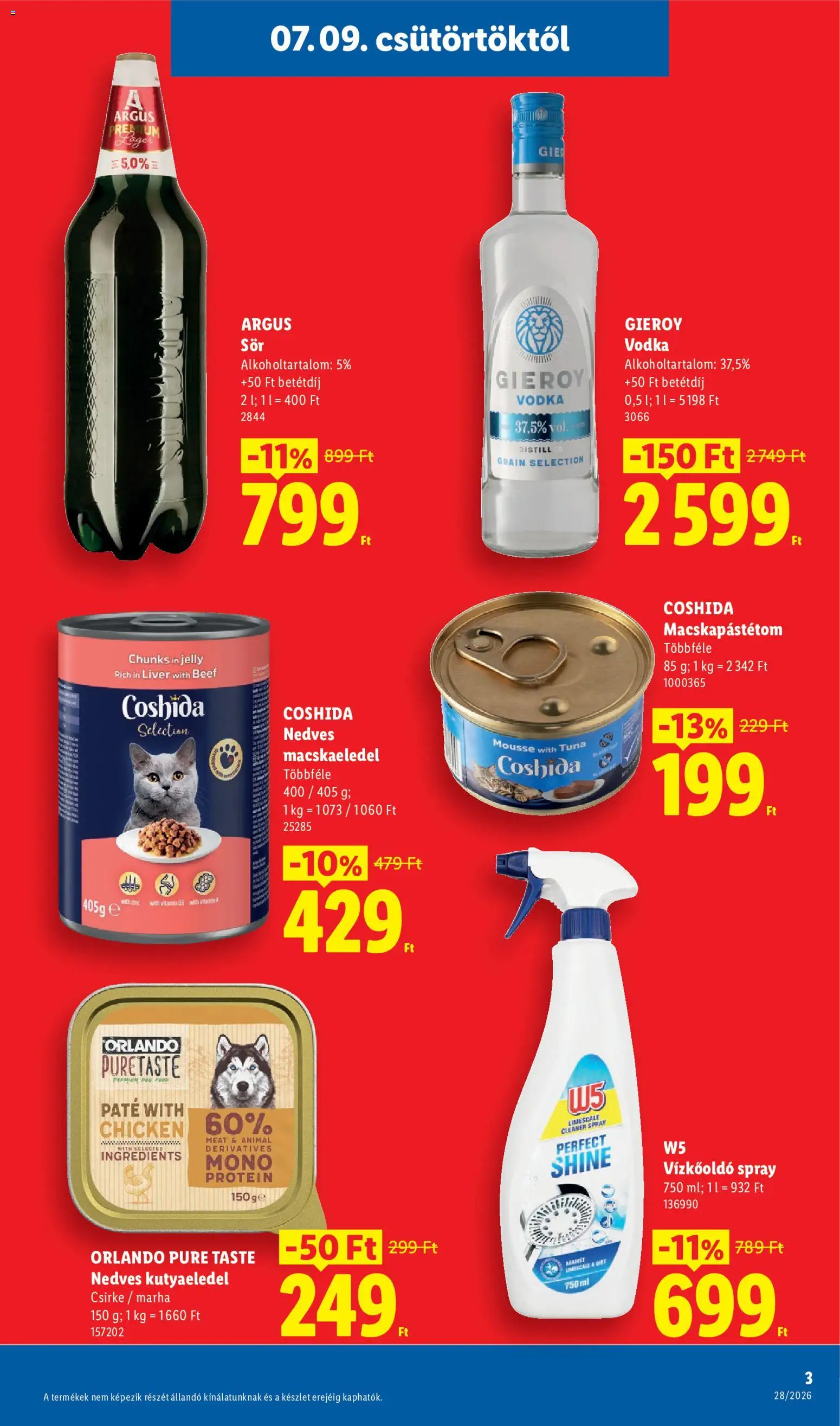 Lidl akciós ujság - amely érvényes a következő dátumtól: 2026.07.09. | Oldal: 3