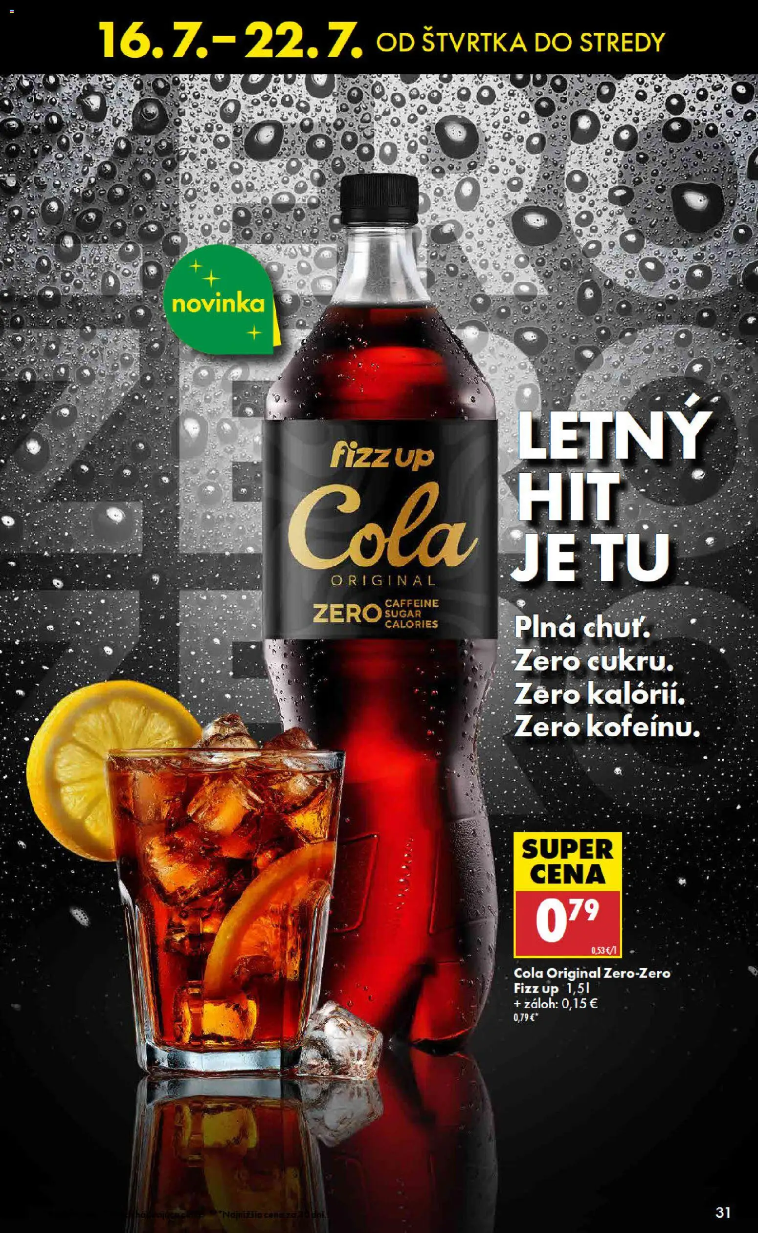 Nové Biedronka akcie – leták je platný od 16.07.2026 | Strana: 31 | Produkty: Cola