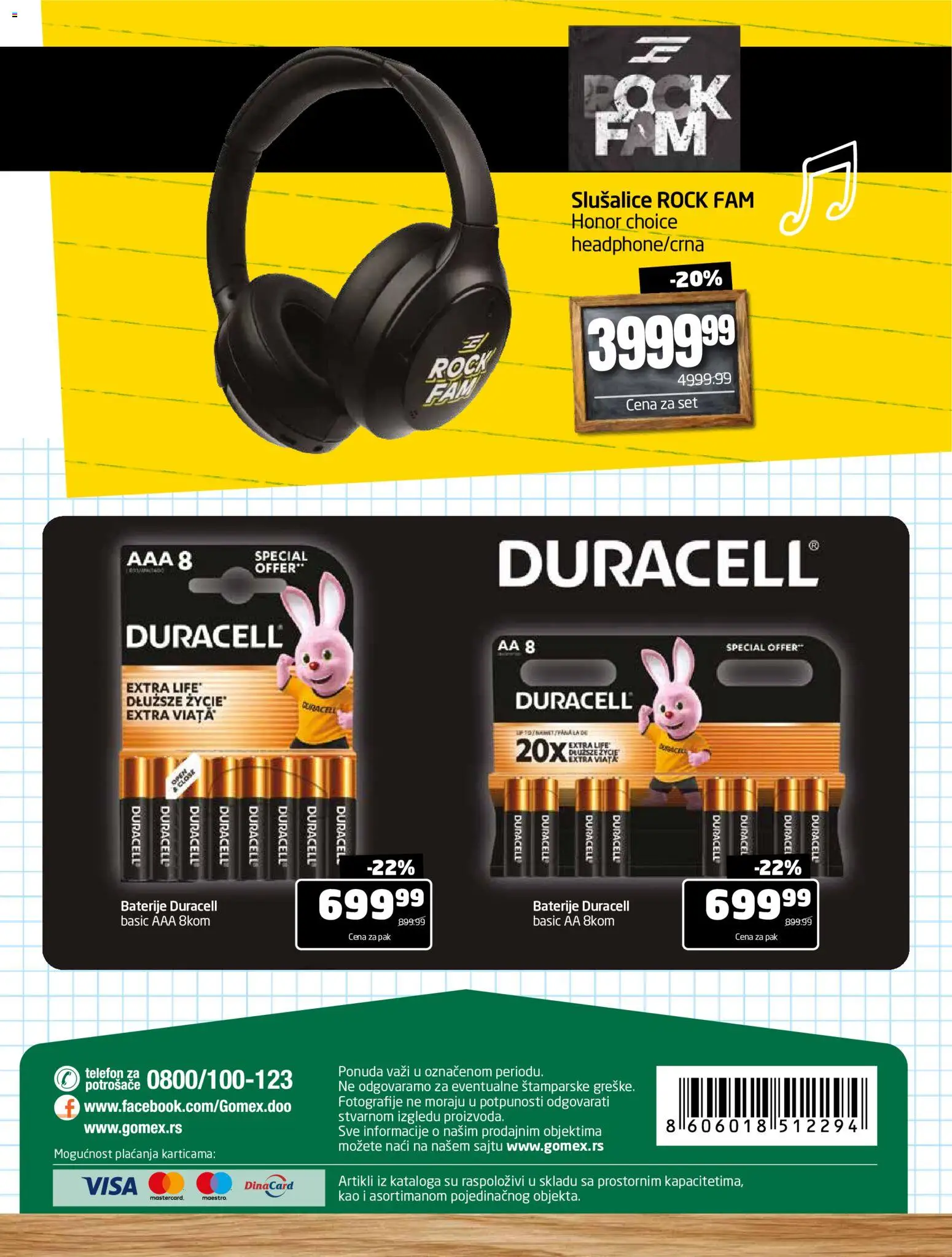 Gomex katalog - važi od 10.08.2026 | Strana: 16 | Proizvode: Telefon, Baterije