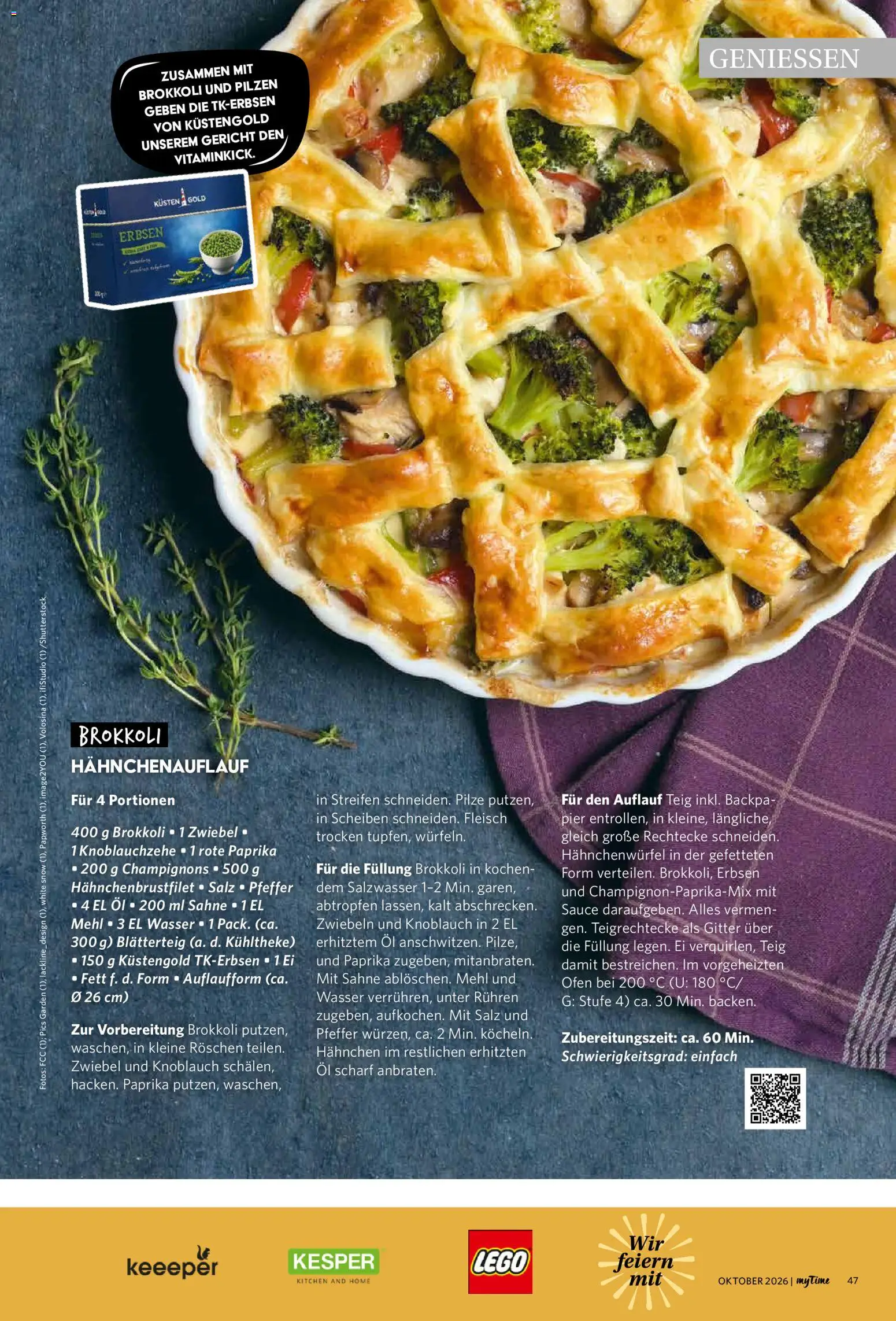 Famila Nordwest myTime Oktober 2026 – gültig ab 01.10.2026 | Seite: 47 | Produkte: Knoblauch, Rote Paprika, Sahne, Fleisch