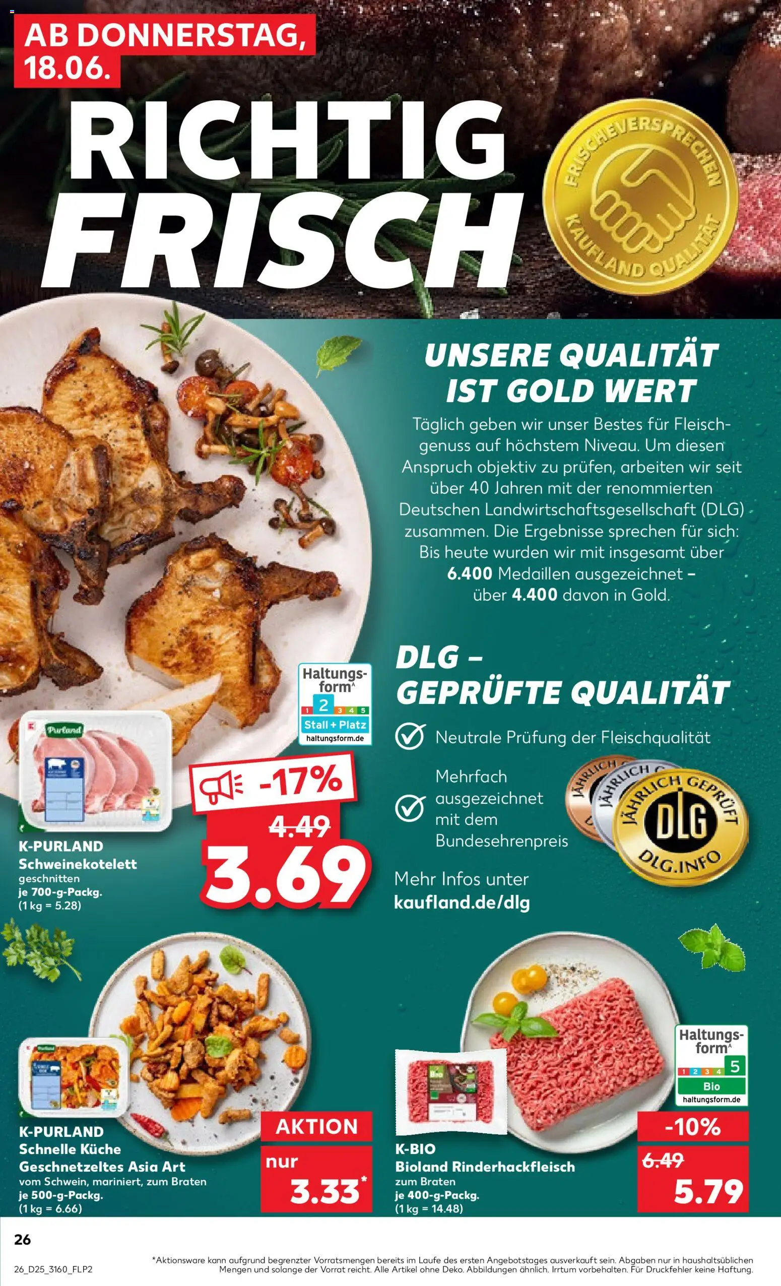 Kaufland Prospekt Frankfurt (Oder) – gültig ab 18.06.2026 | Seite: 26 | Produkte: Küche, Fleisch, Objektiv