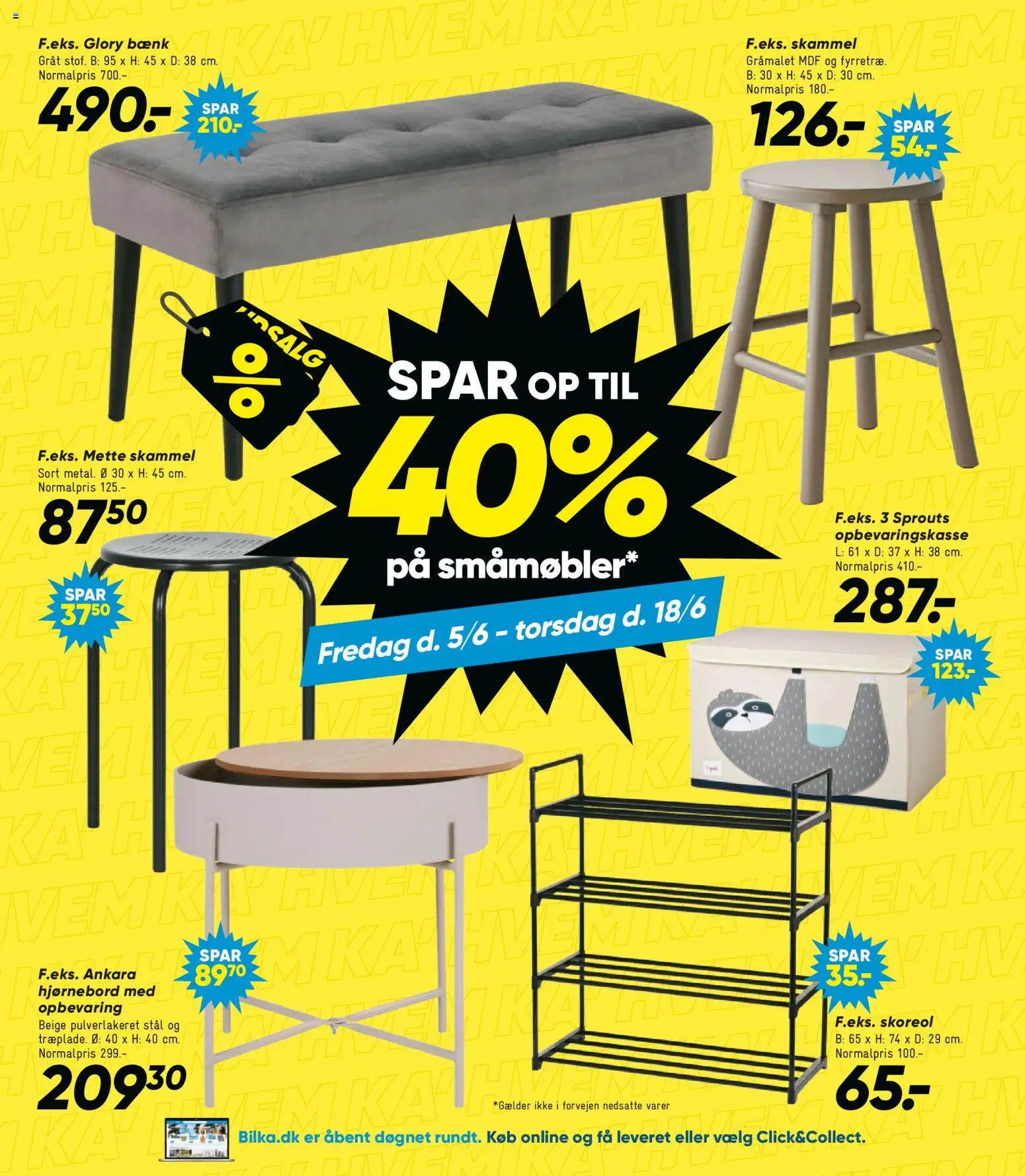 Bilka tilbudsavis – gyldig fra 05.06.2026 | Side: 34 | Produkter: Skammel, Bænk