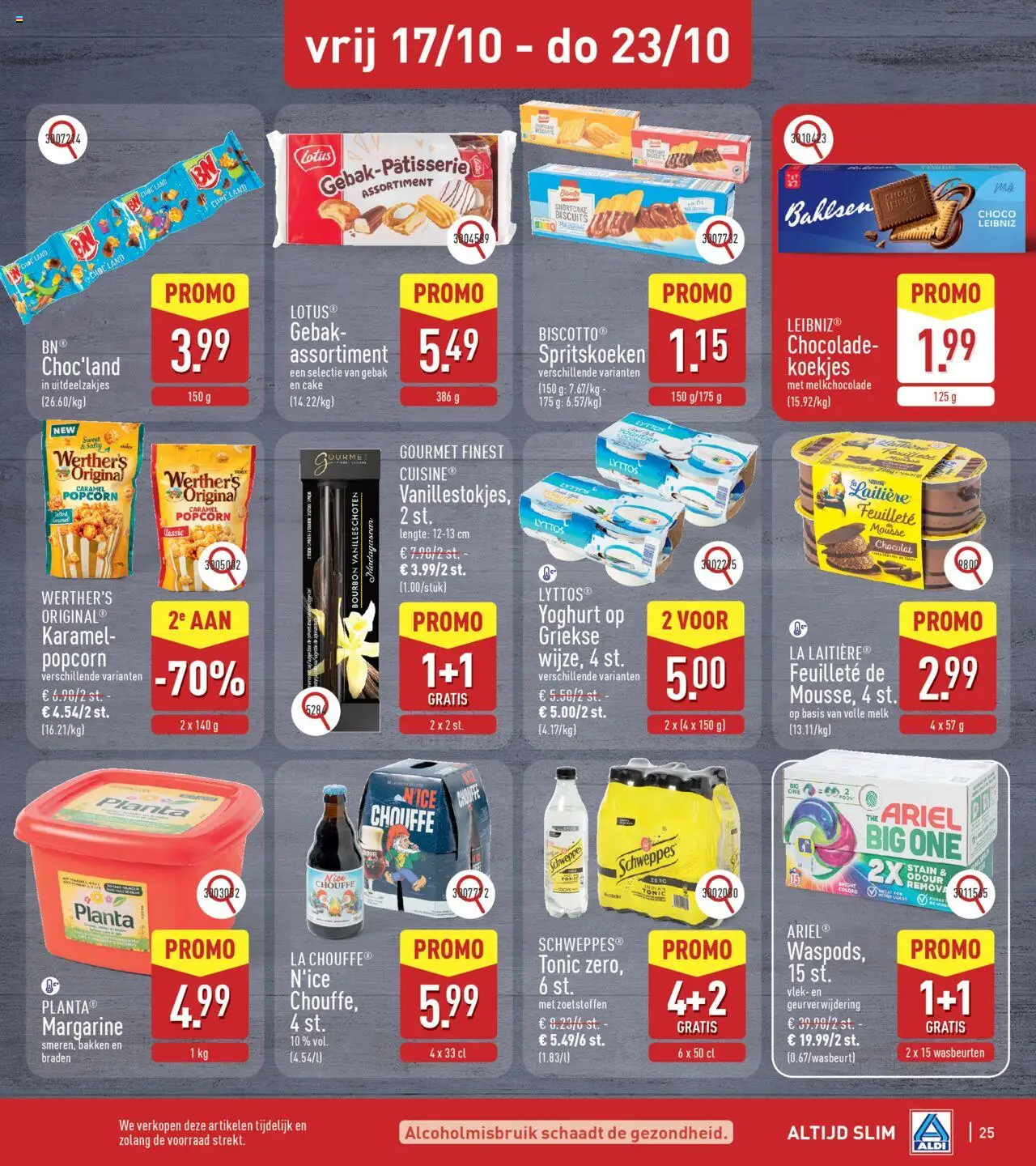 {H1} | Pagina: 25 | Producten: Gebak, Nice, Melk, Yoghurt