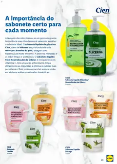 Pré-visualização Lidl Beleza Inteligente válido de 16.03.2026 | Página: 23 | Produtos: Amêndoas, Sabonete líquido, Leite, Mel