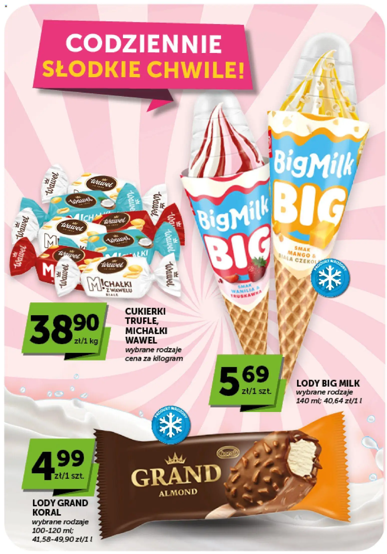Groszek gazetka - Market od 20.08.2026 | Strona: 21 | Produkty: Mango, Big Milk, Cukierki, Wanilia