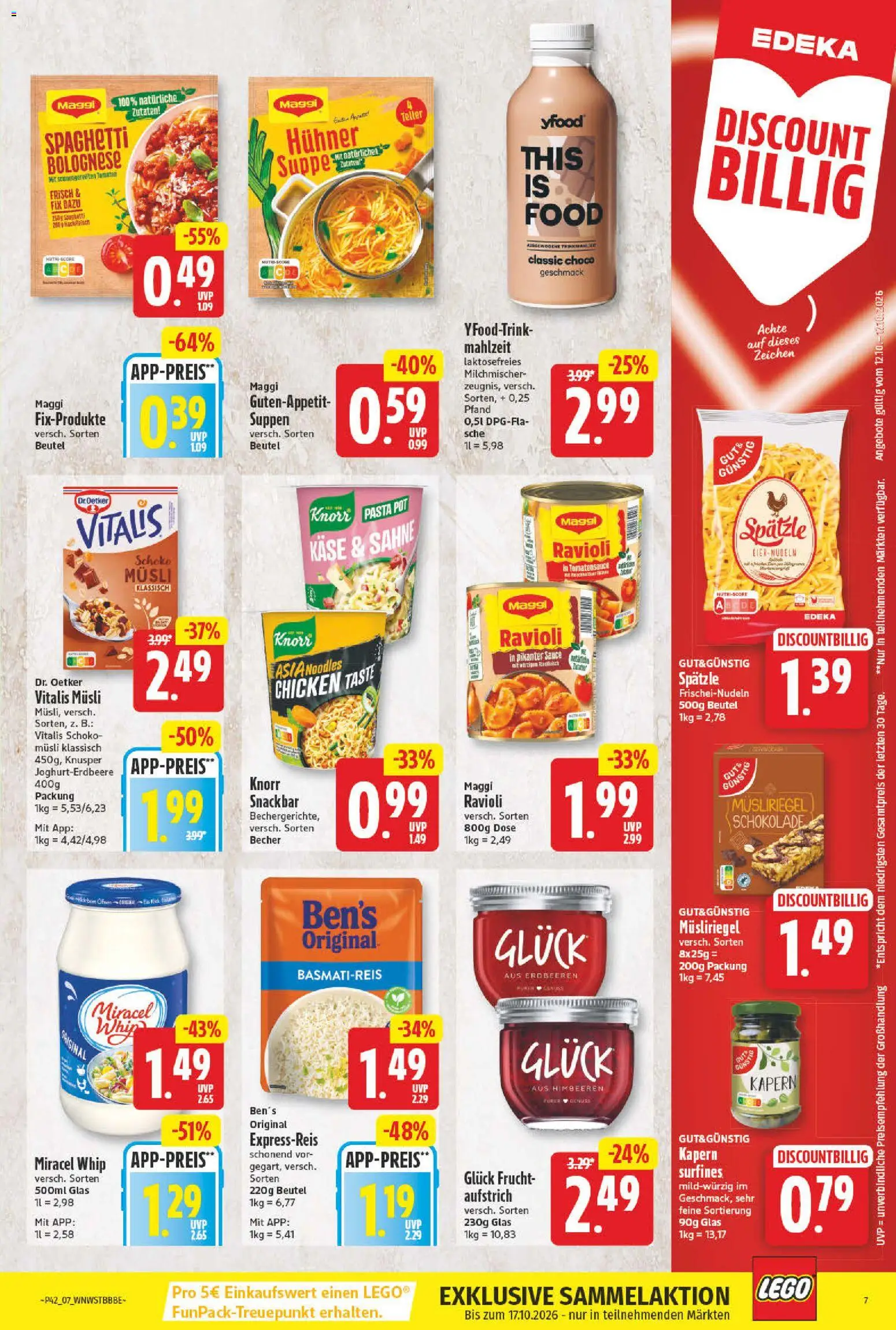 NP Discount Prospekt – gültig ab 12.10.2026 | Seite: 7 | Produkte: Himbeeren, Knorr, Nudeln, Erdbeeren