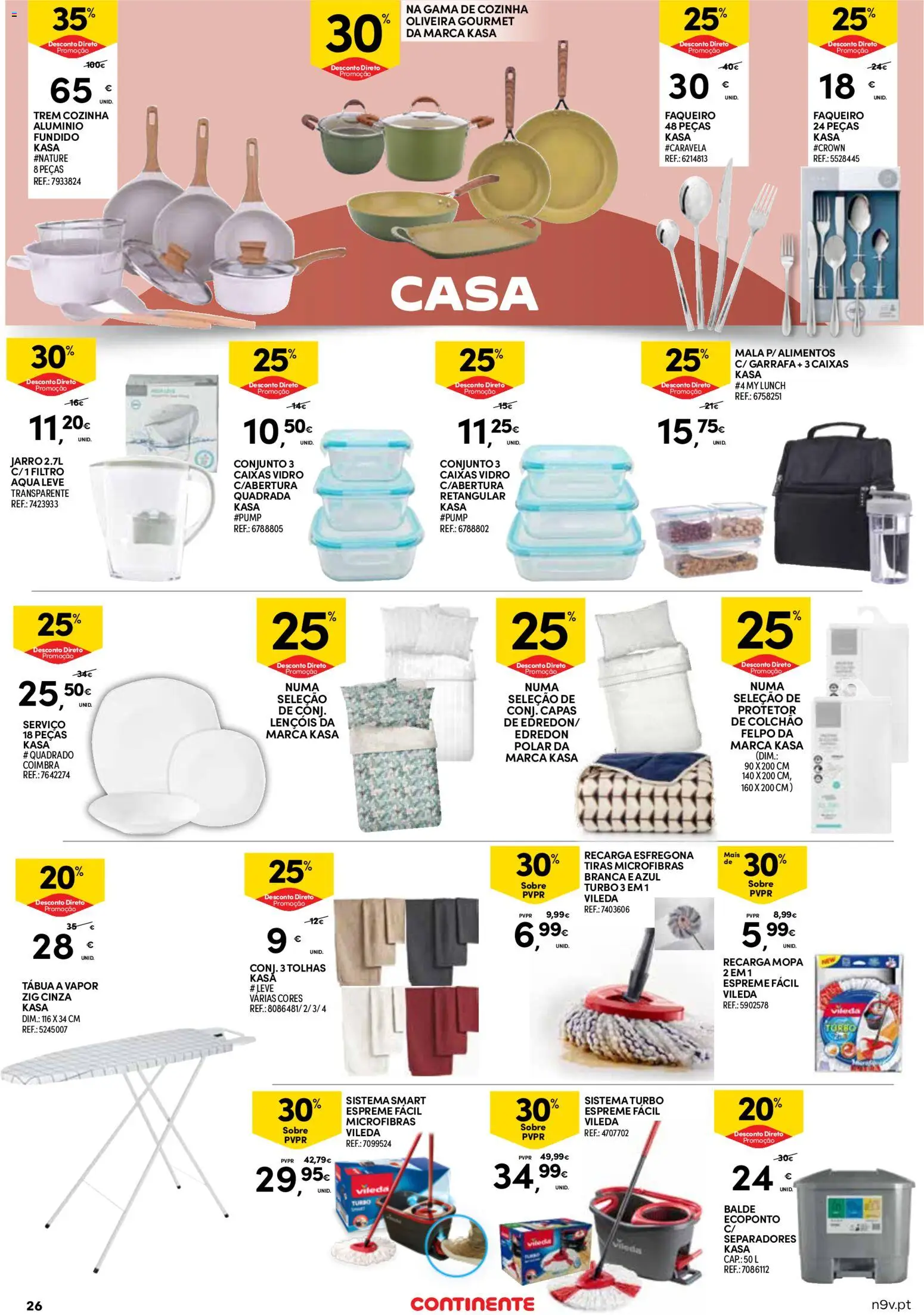 Continente Açores  │ válido de 16.04.2026 | Página: 26 | Produtos: Tábua, Protetor de colchão, Lençóis, Colchão