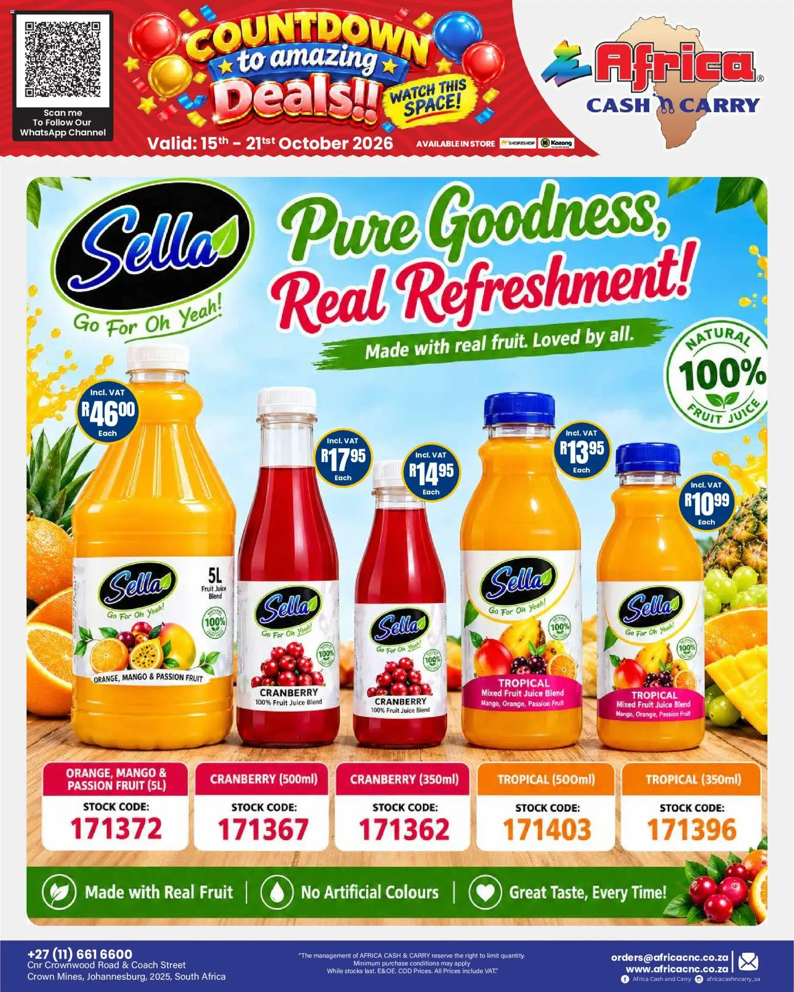 New Africa Cash & Carry catalogue – valid from 15/10/2026 | Page: 24 | Products: Watch, Stock, Fruit, Mango