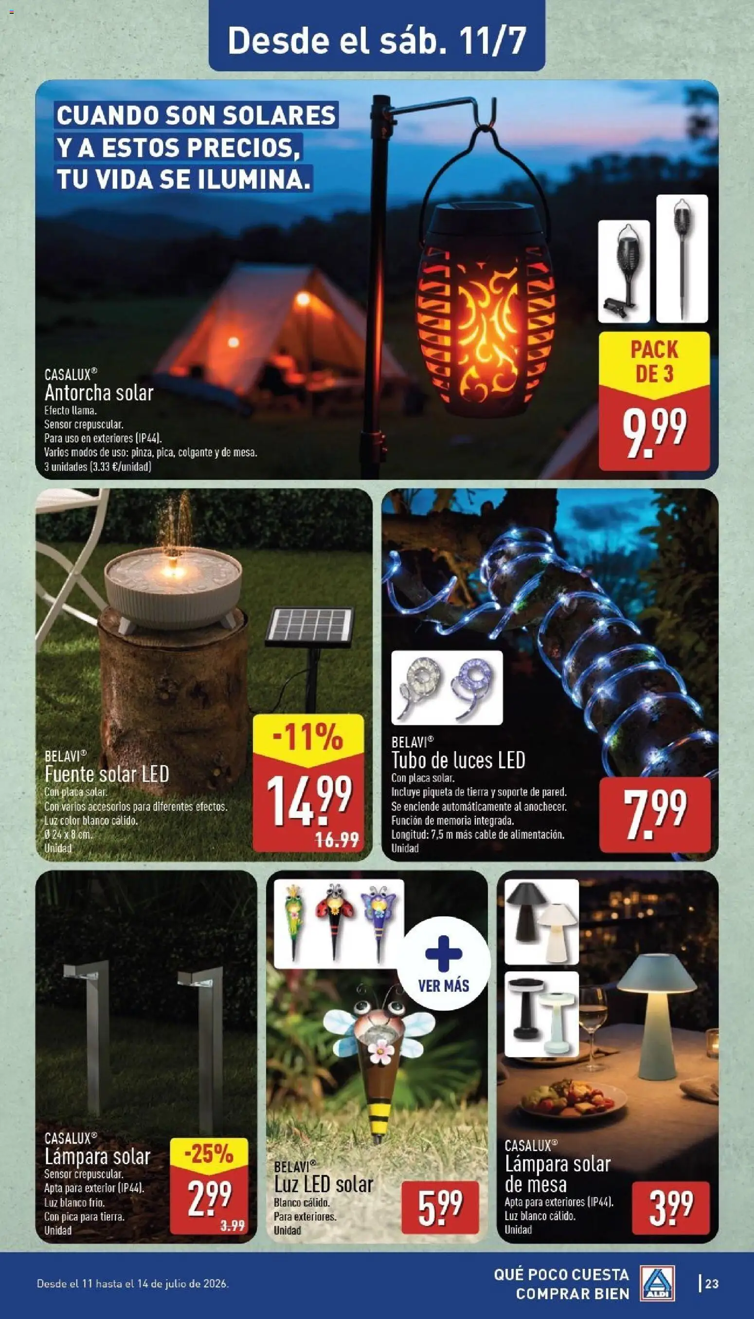 Aldi folleto Península │ válido desde el 06/07/2026 | Página: 23 | Productos: Cable, Tierra, Mesa, Lámpara
