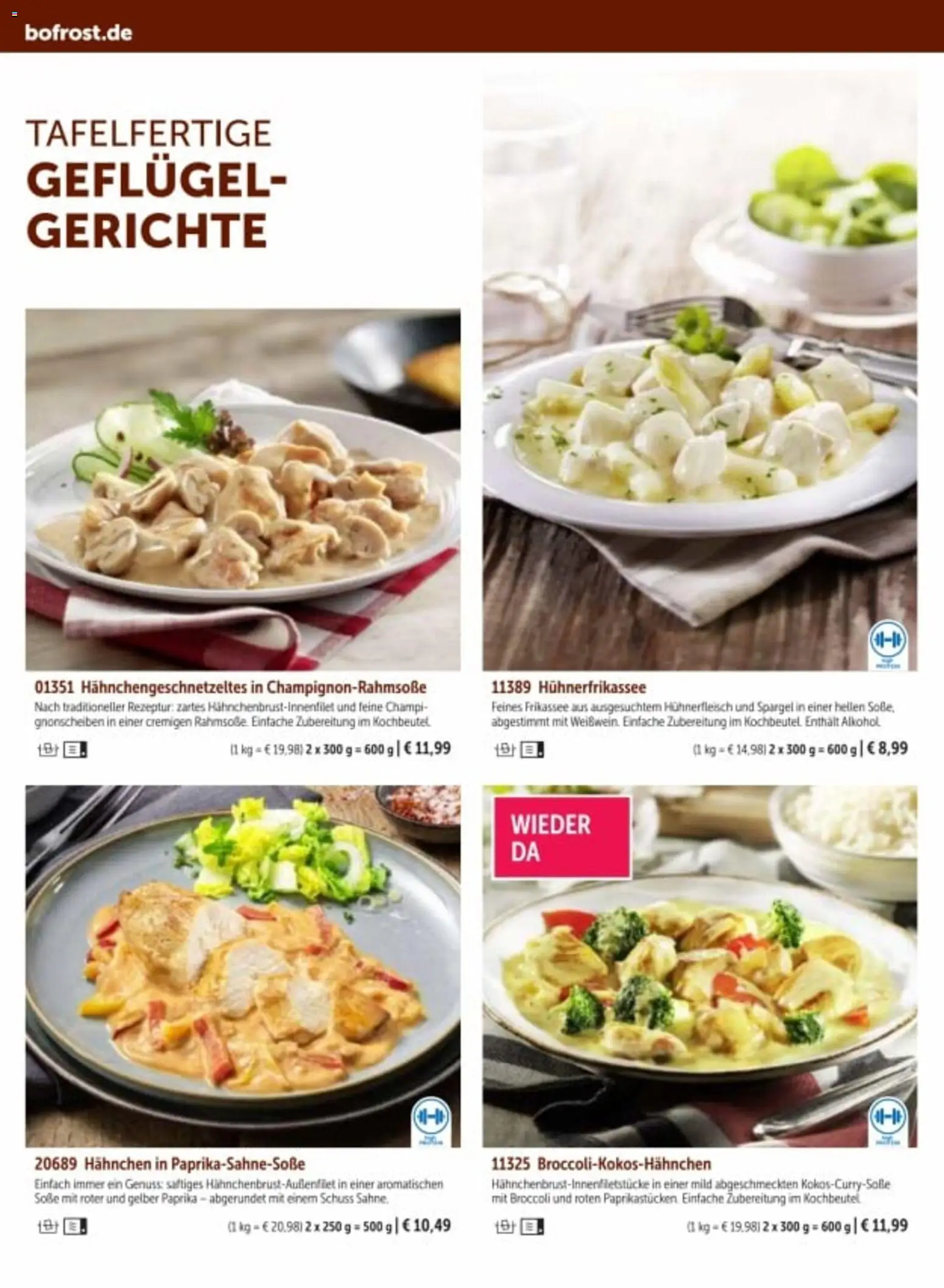Bofrost Katalog – gültig ab 06.03.2026 | Seite: 84 | Produkte: Hahnchen, Soße, Gerichte, Hühnerfleisch