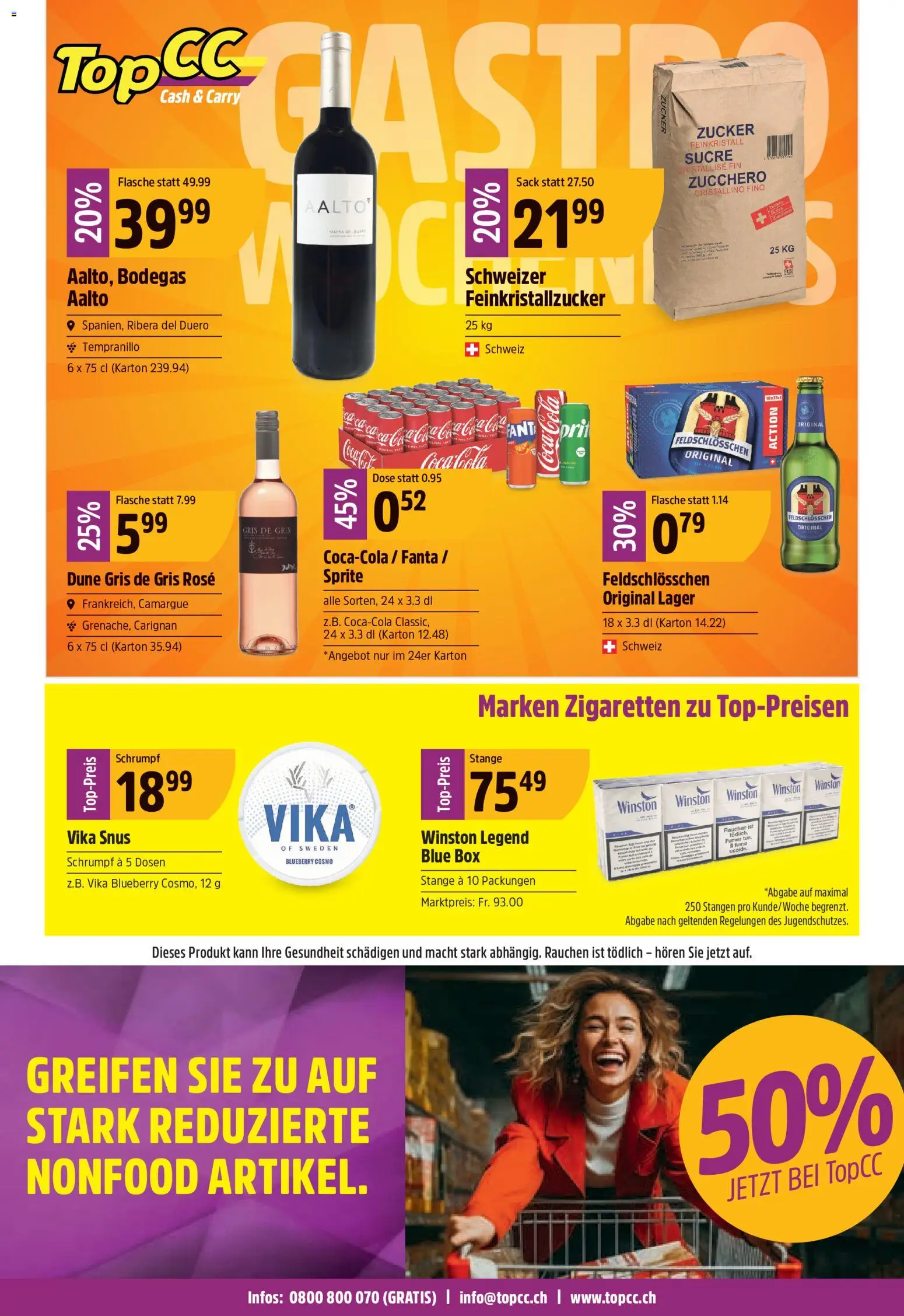 TopCC aktionen – gültig ab 10.08.2026 | Seite: 24 | Produkte: Coca Cola, Fanta, Sprite, Box