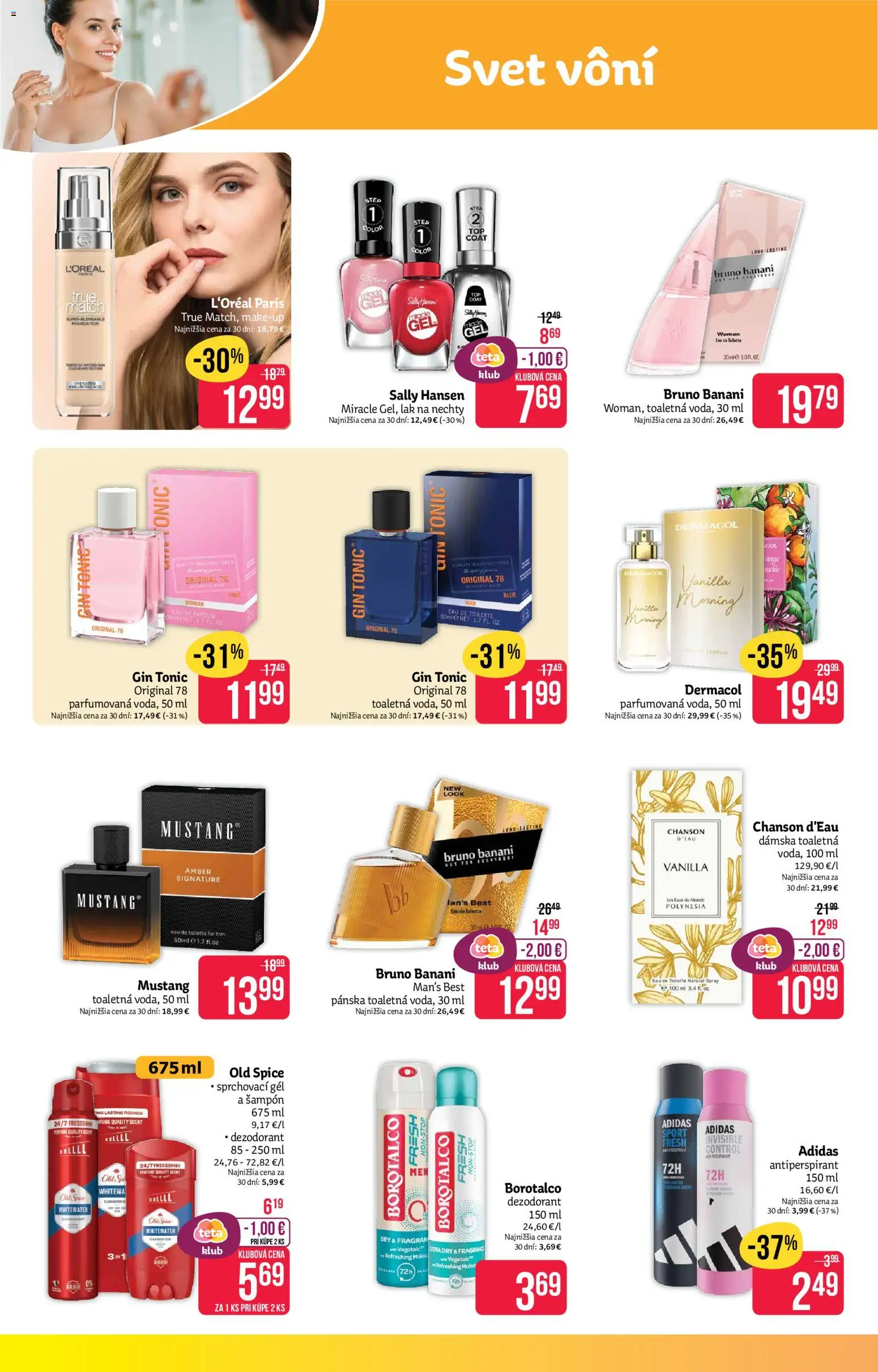 Nové Teta drogerie akcie – leták je platný od 17.08.2026 | Strana: 4 | Produkty: Lak na nechty, Dezodorant, Antiperspirant, Tonic