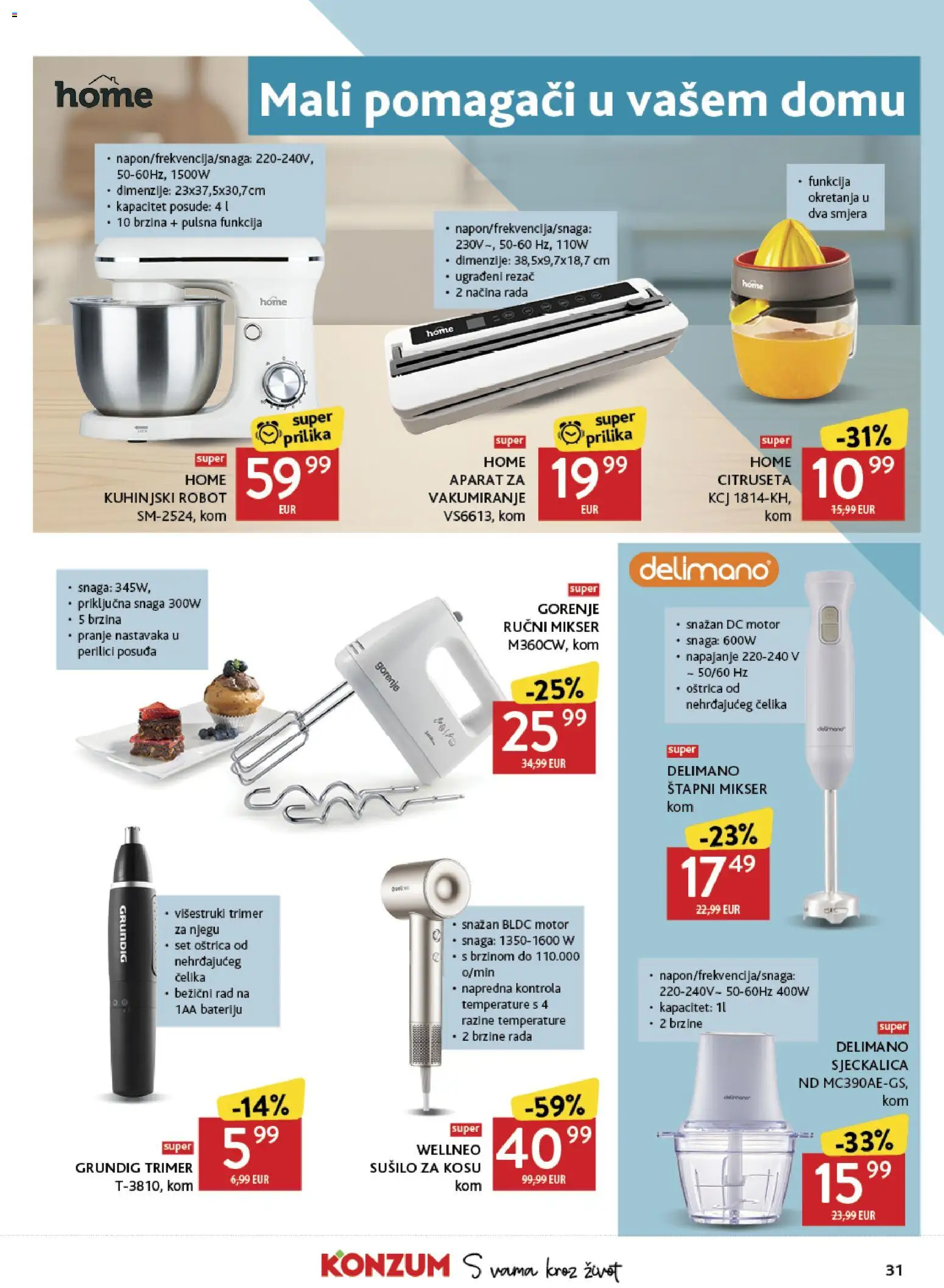 Konzum HR akciós ujság - amely érvényes a következő dátumtól: 2026.08.19. | Oldal: 31 | Termékek: Robot