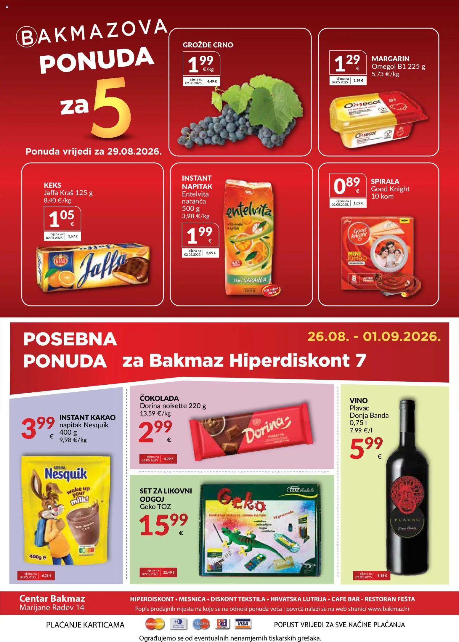 Bakmaz katalog | vrijedi od 26.08.2026 | Stranica: 8 | Proizvodi: Dorina, Margarin, Kakao, Napitak