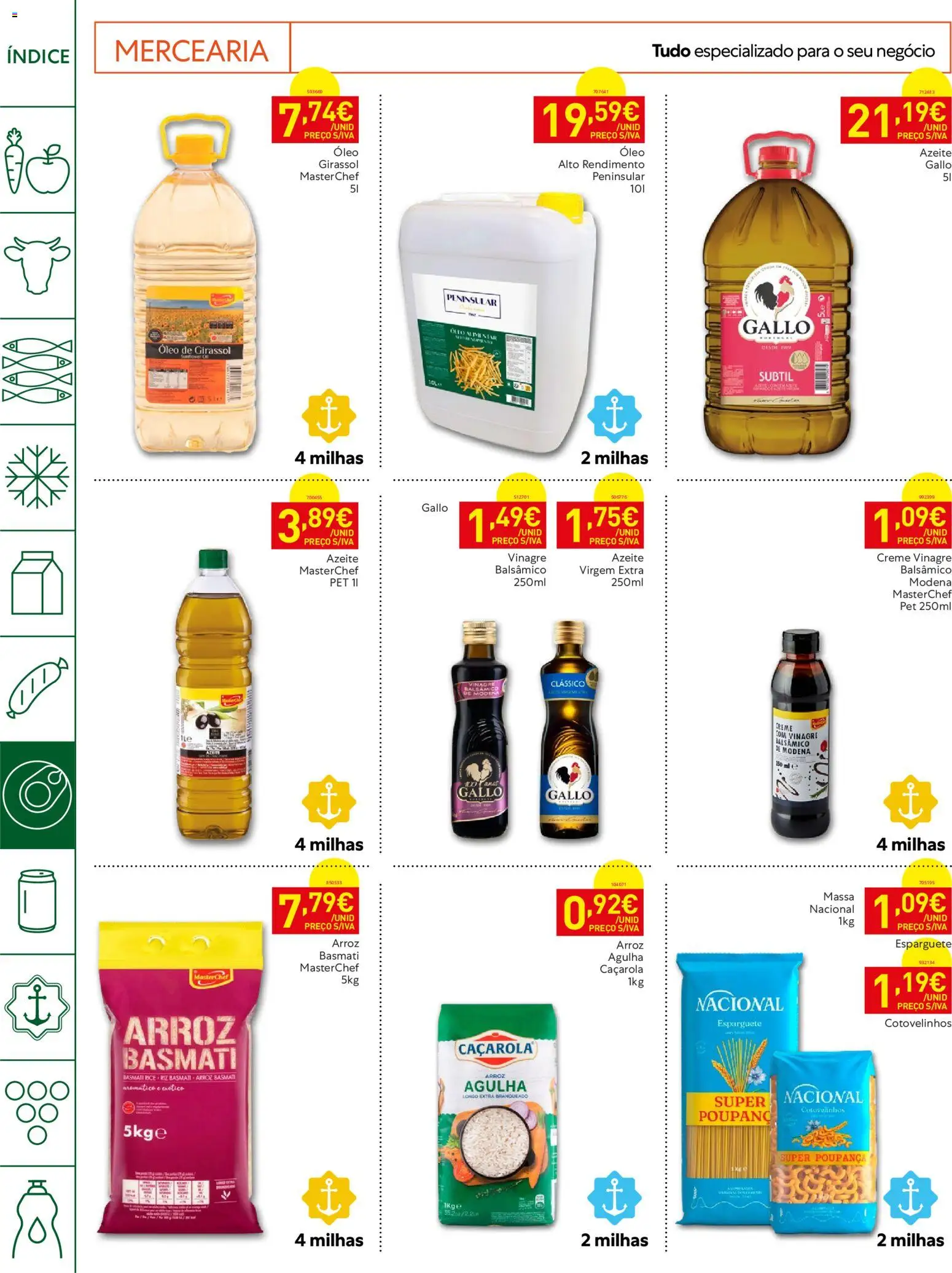 Recheio folheto Horeca │ válido de 27/10/2026 | Página: 14 | Produtos: Vinagre, Vinagre balsâmico, Arroz, Creme