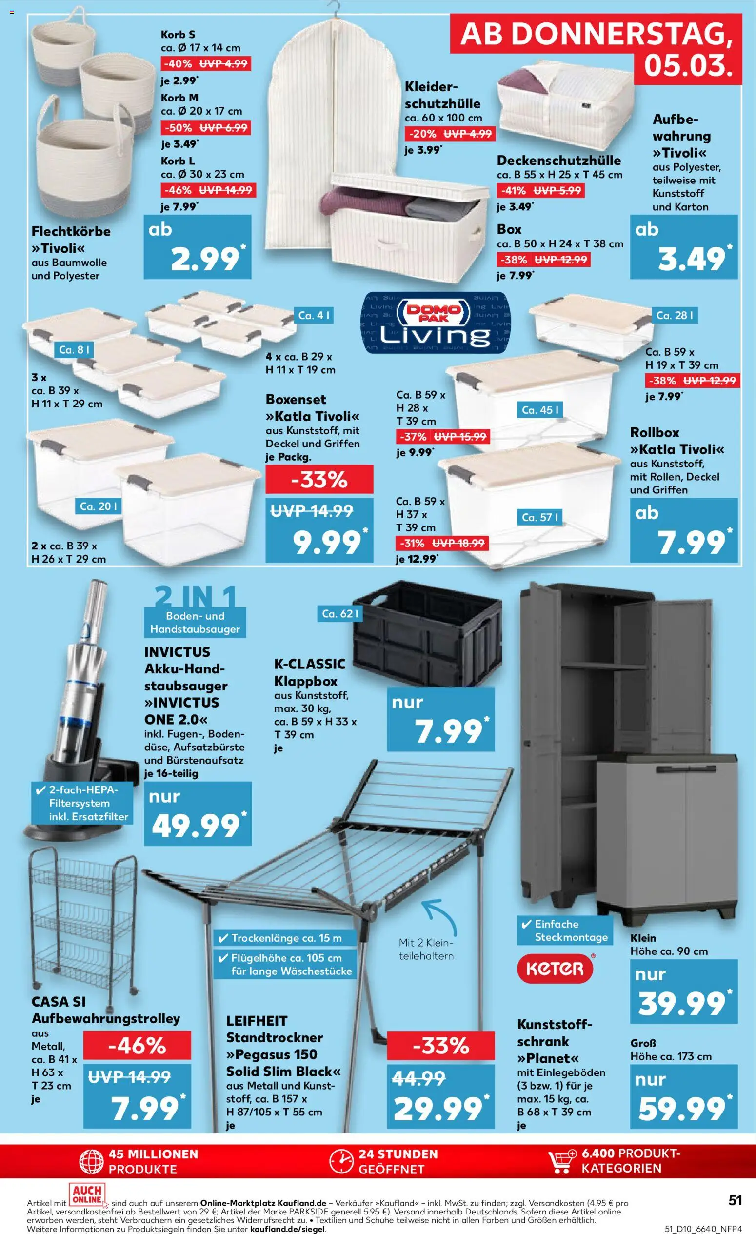 Kaufland Prospekt 	 – gültig ab 05.03.2026 | Seite: 51 | Produkte: Staubsauger, Schrank, Box, Korb