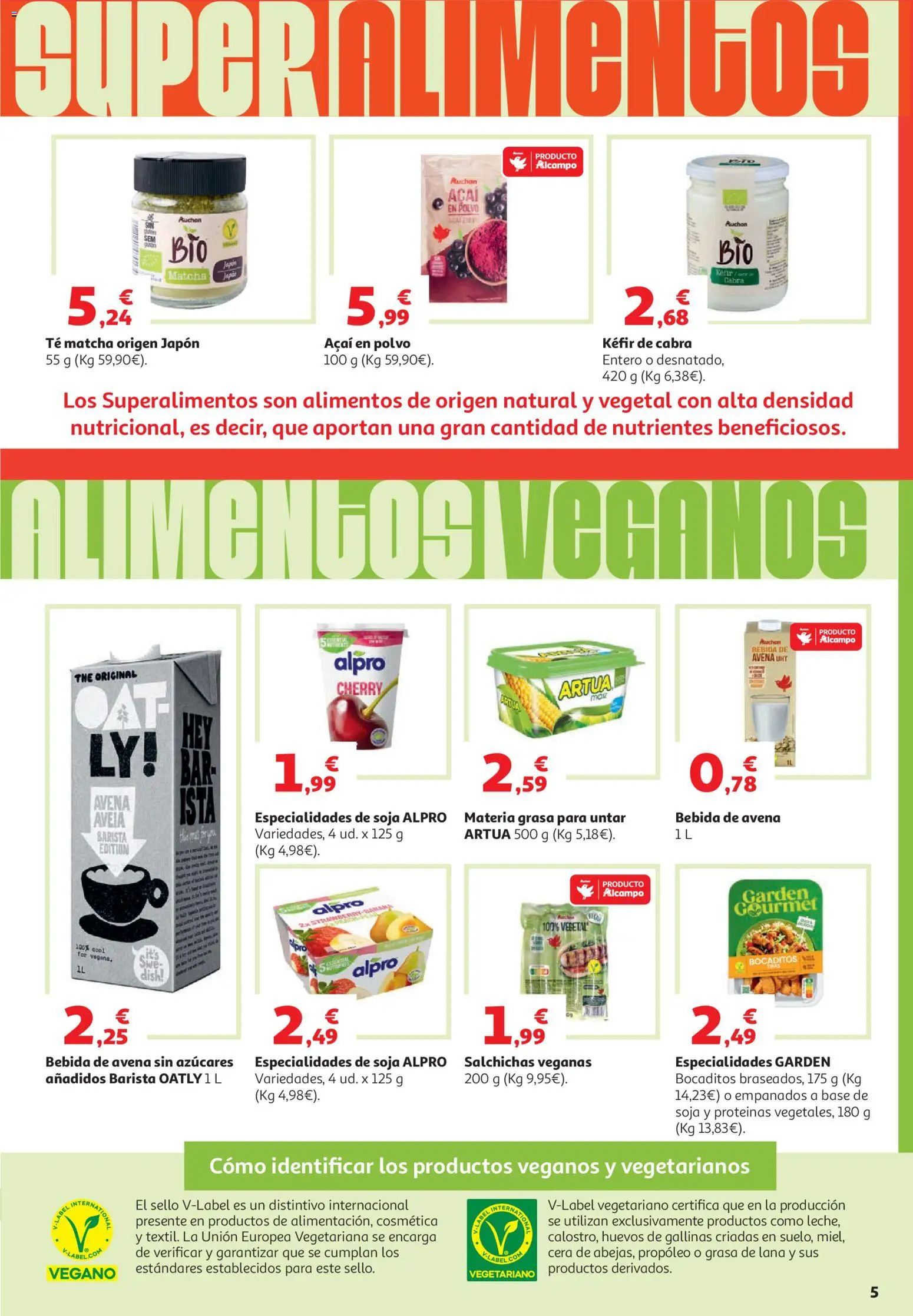 Alcampo Superstore Catalan │ válido desde el 05.05.2026 | Página: 5 | Productos: Polvo, Té, Bebida de avena, Κούβα