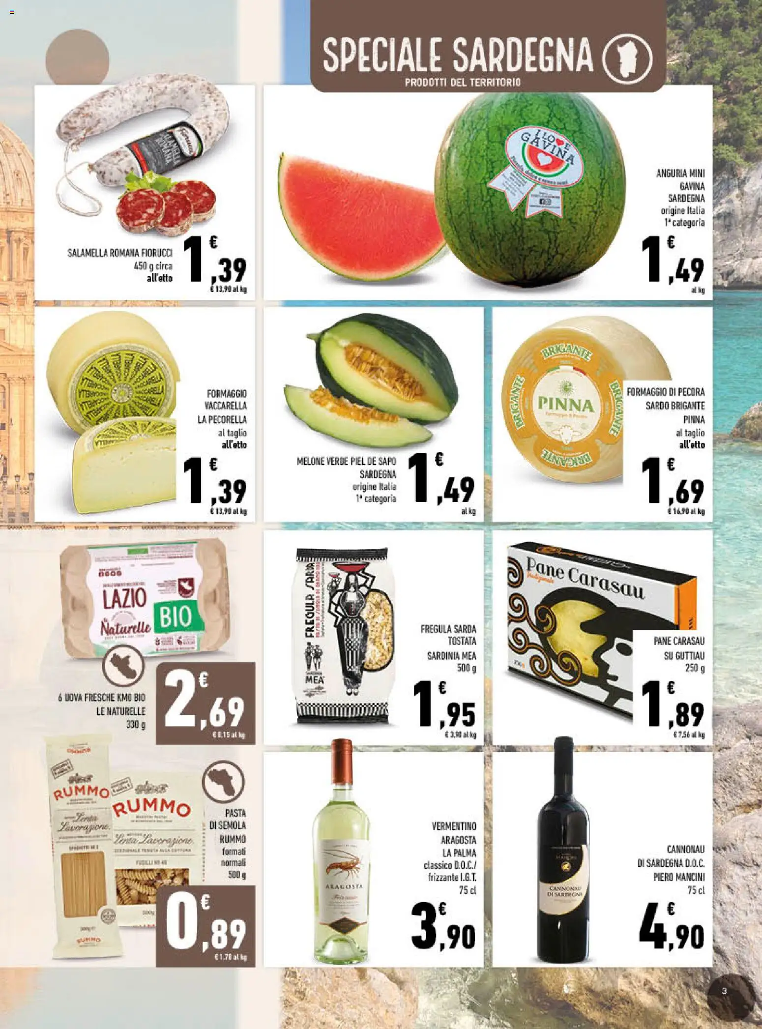 Volantino Conad del 26/08/2026 | Pagina: 3 | Prodotti: Uova, Pane, Taglio, Pasta