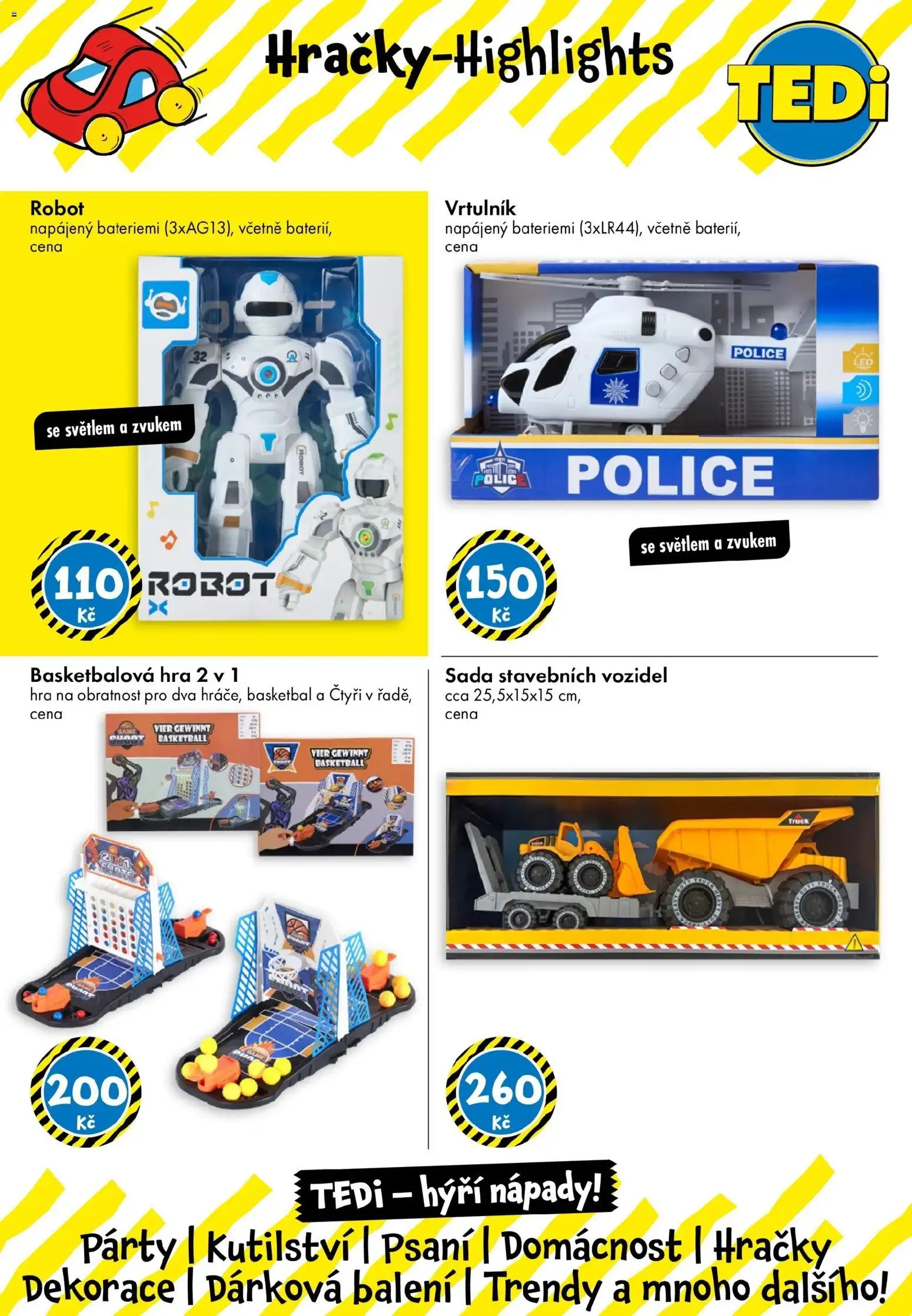 TEDi leták - Dobruška od 12.09.2026 - akční nabídka | Strana: 3 | Produkty: Hra, Hračky, Robot, Police