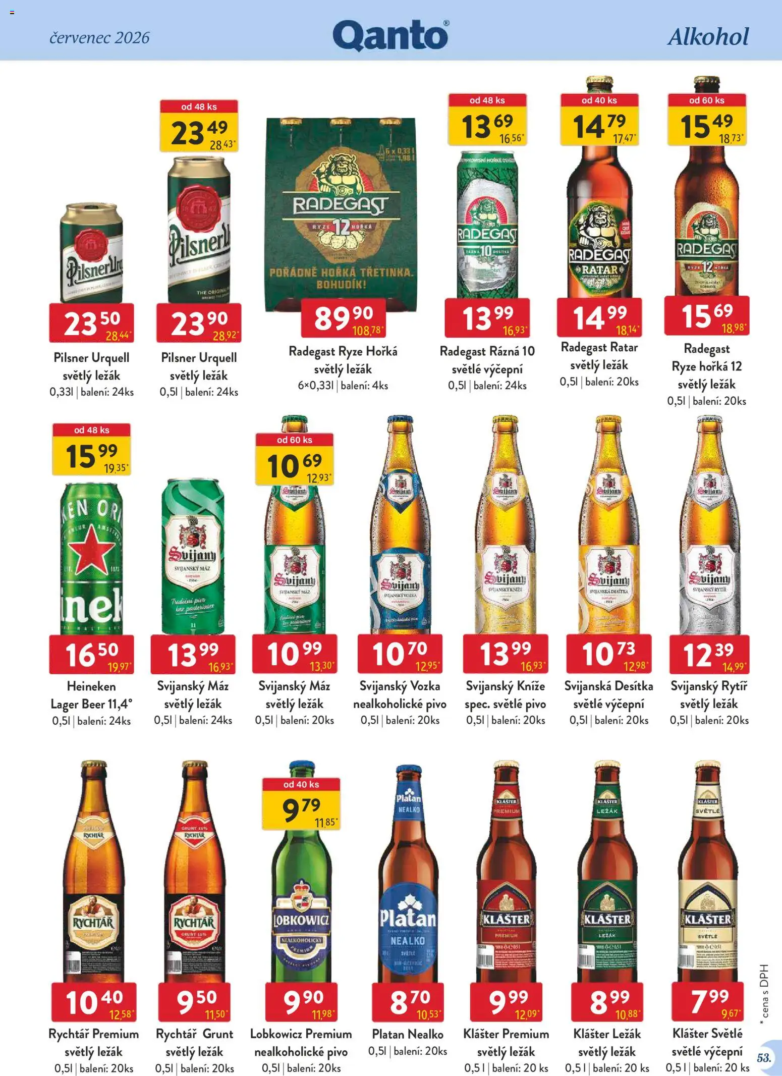 Astur & Qanto leták - Velkoobchod 07/2026 od 01.07.2026 | Strana: 53 | Produkty: Heineken, Pivo, Rýže, Svijany