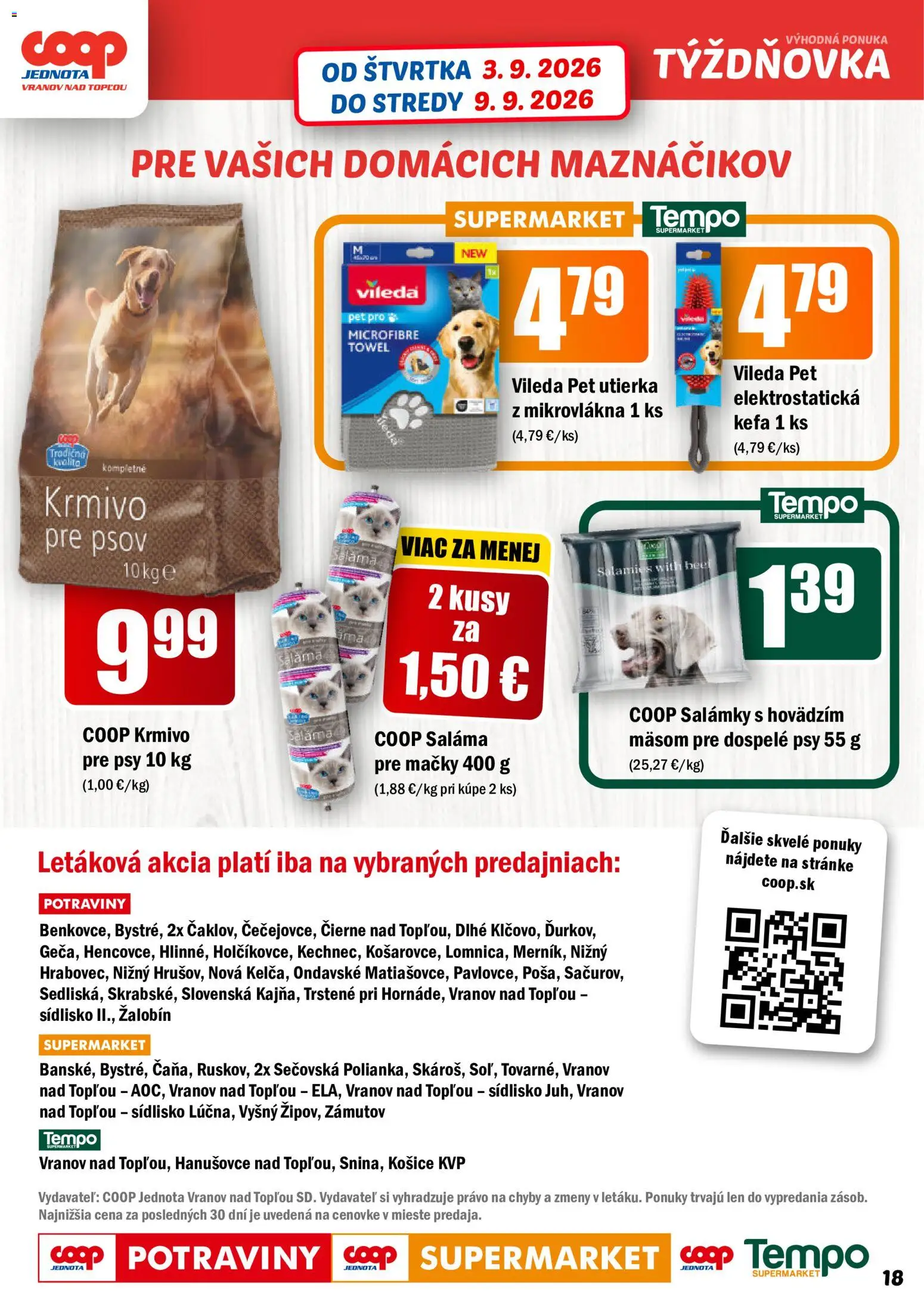 Nové COOP Jednota akcie – leták je platný od 03.09.2026 | Strana: 18