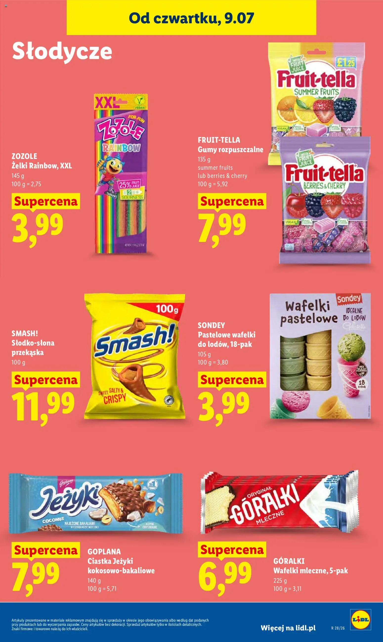 Lidl gazetka od 09.07.2026 | Strona: 81 | Produkty: Słodycze, Wafelki, Żelki, Ciastka