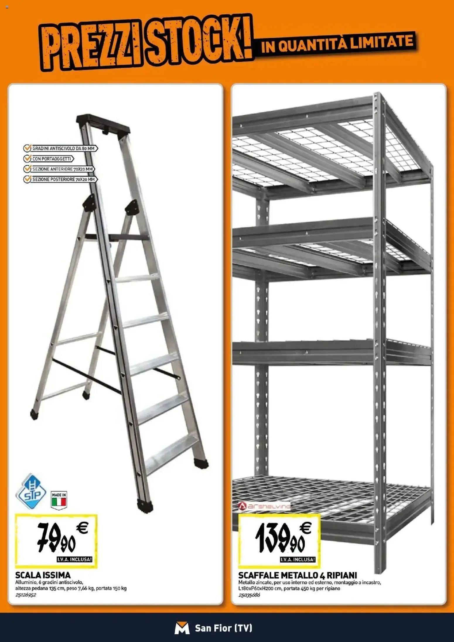 Volantino TECNOMAT del 30/07/2026 | Pagina: 14 | Prodotti: Ripiano, TV, Scaffale, Scala