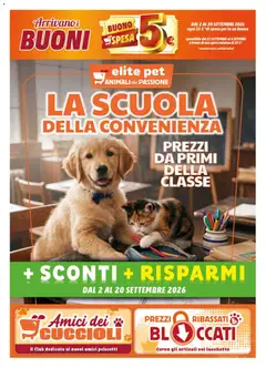 Anteprima del volantino Elite Supermercati volantino Pet valido a partire dal 02/09/2026