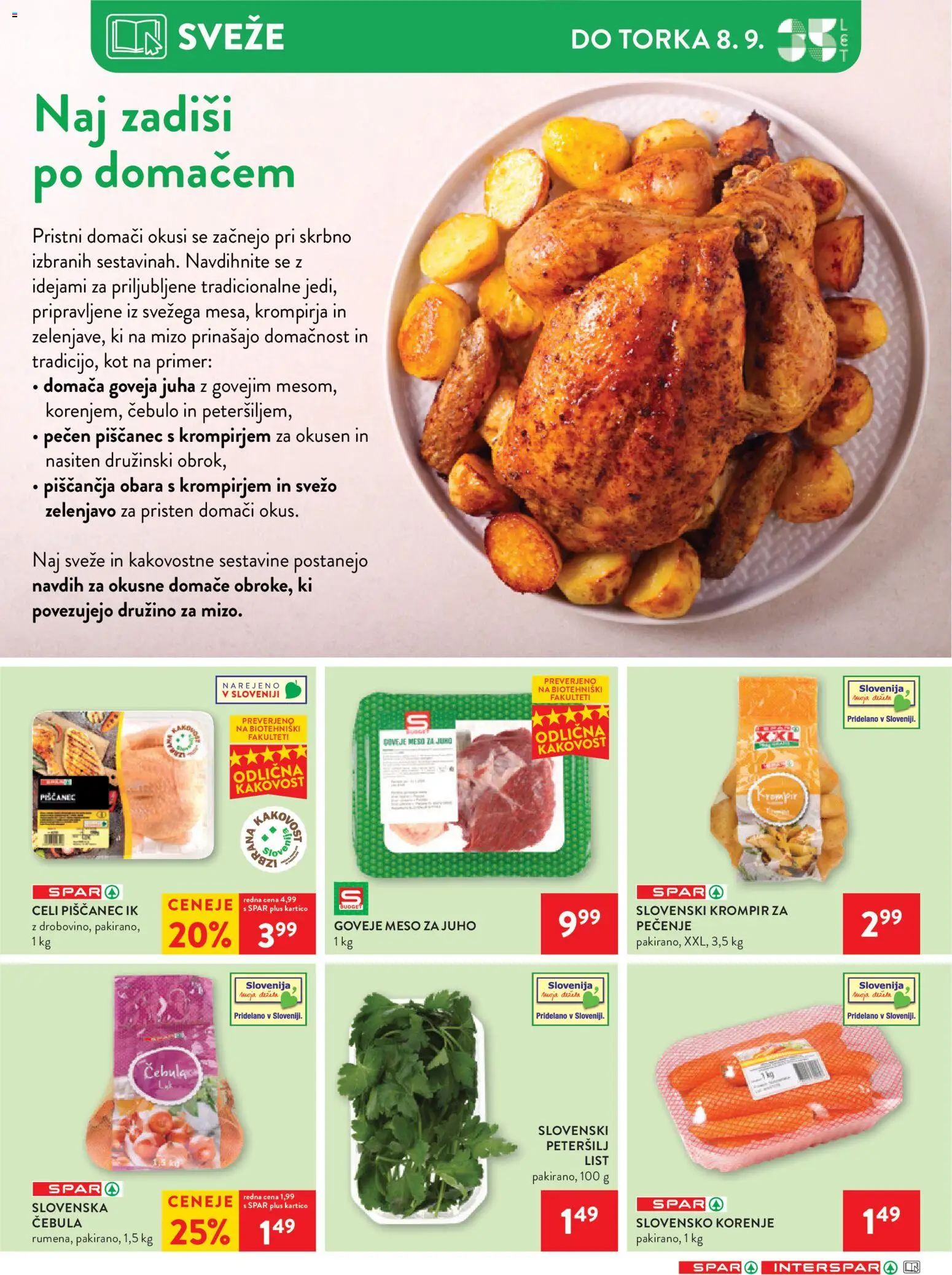 Novi Spar katalog ponudbe – veljaven od 02.09.2026 | Stran: 11 | Izdelki: Juha, Korenje, Goveje meso, Cebula