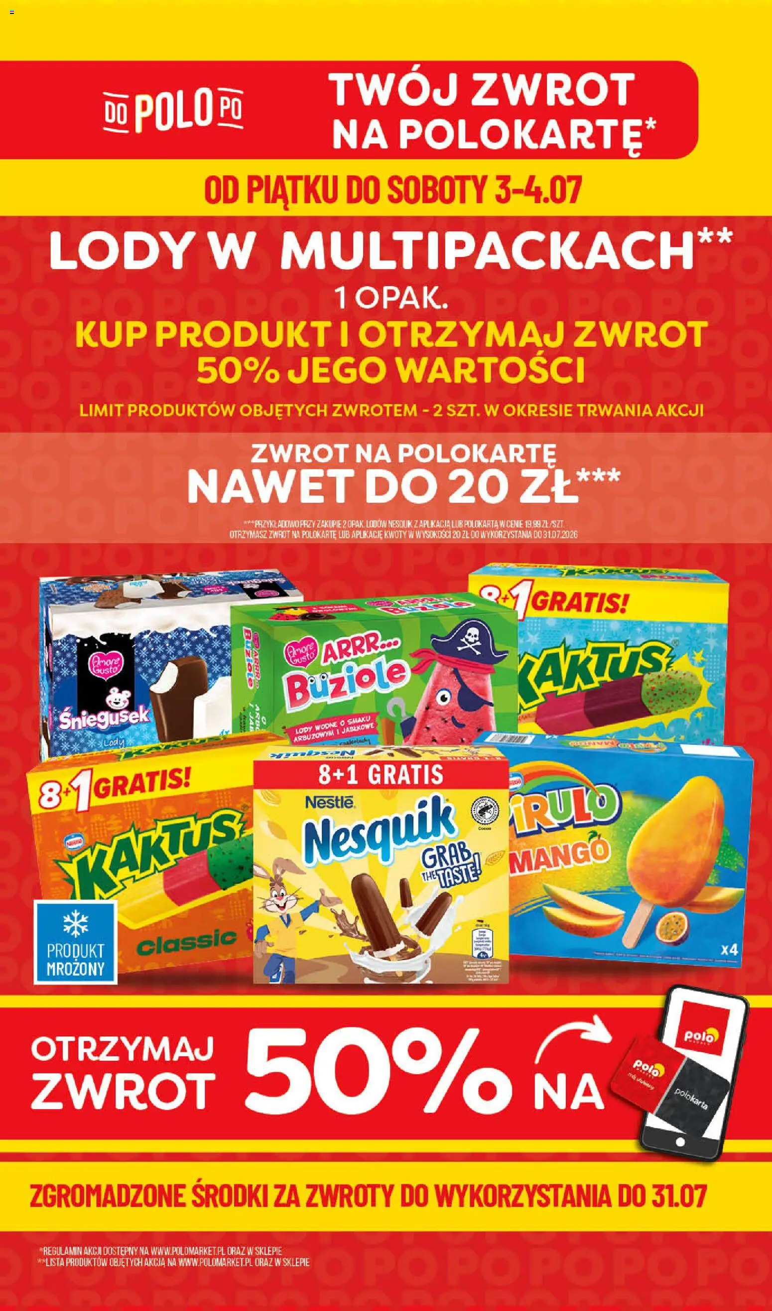 POLOmarket gazetka - Super Hity od 03.07.2026 | Strona: 1 | Produkty: Mango, Lody