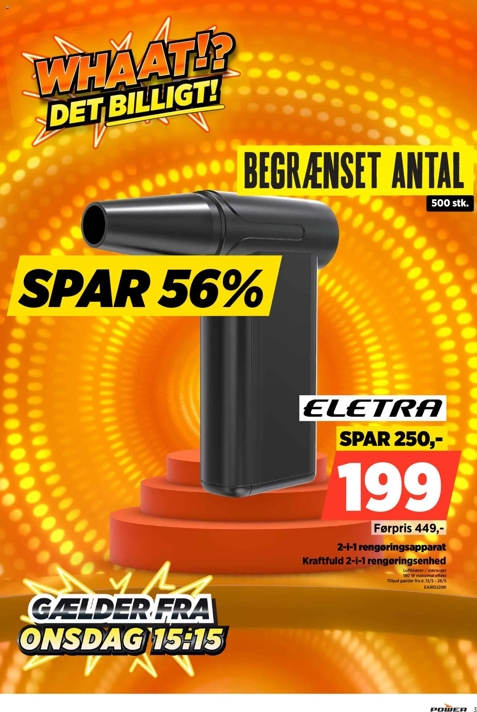 Power tilbudsavis – gyldig fra 08.05.2026 | Side: 3 | Produkter: Støvsuger