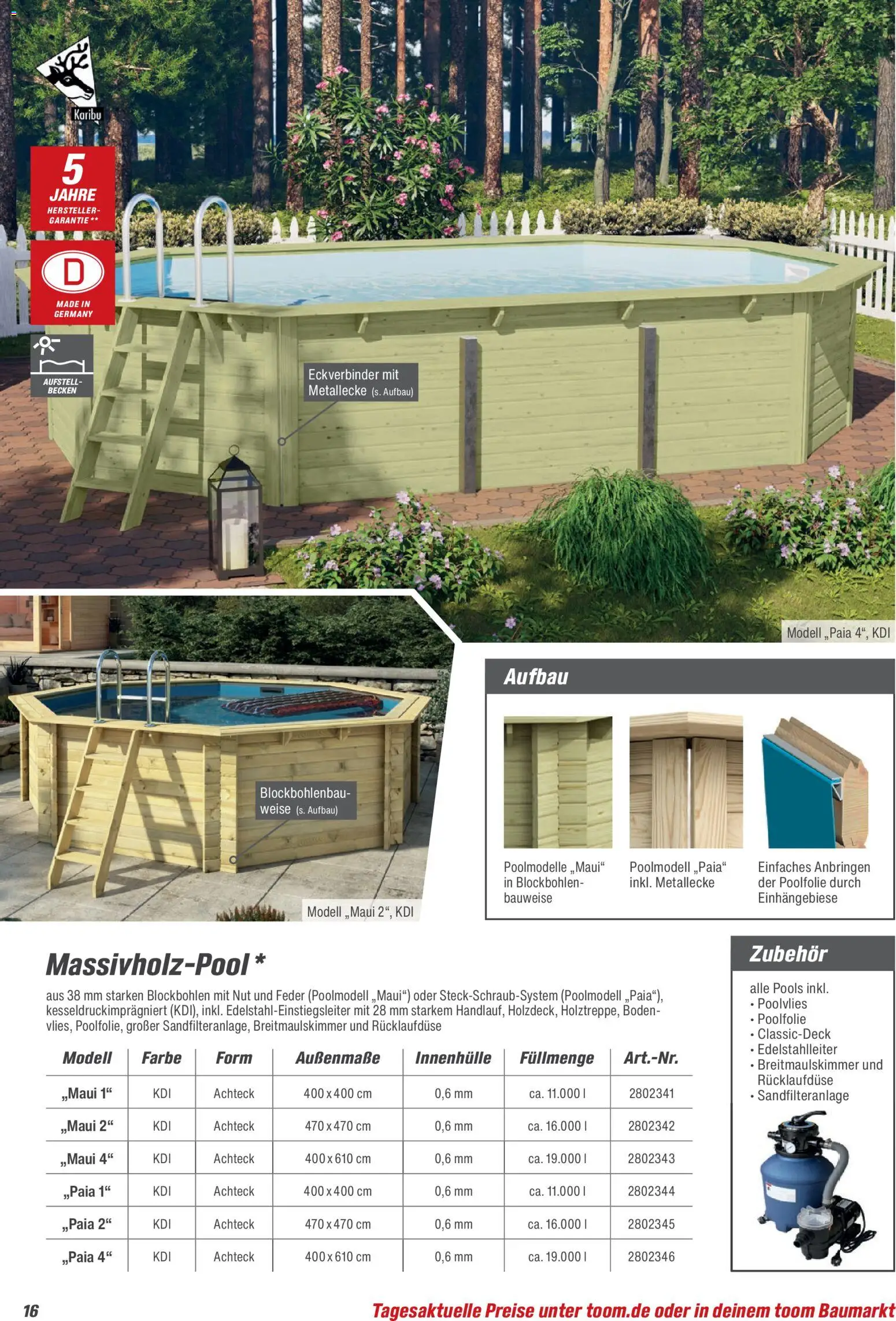 Toom Baumarkt - Pool, Sauna & Klima 2026 – gültig ab 14.03.2026 | Seite: 16