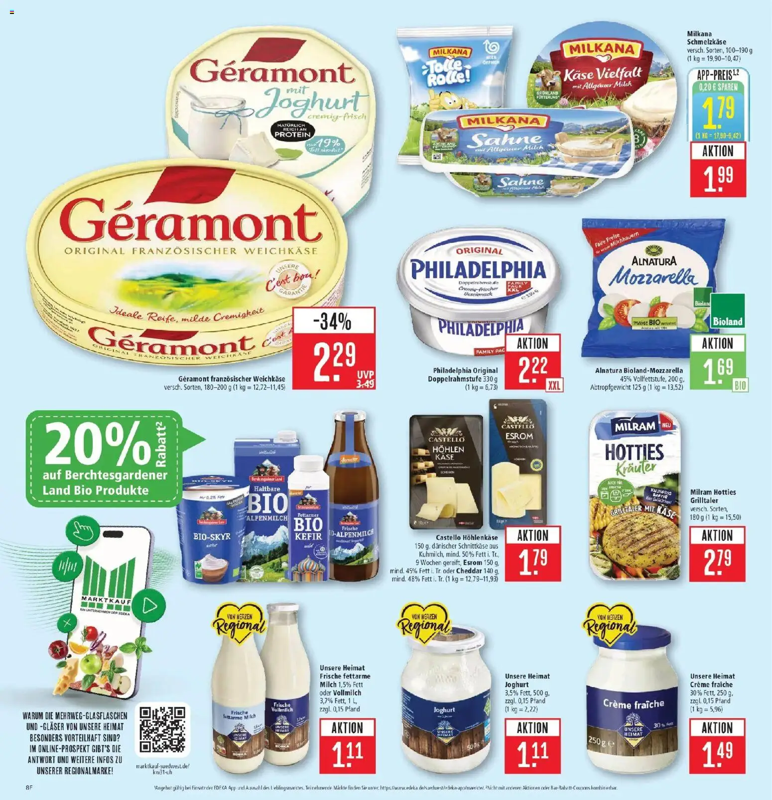 Marktkauf Prospekt Kirchheim – gültig ab 27.07.2026 | Seite: 10 | Produkte: Kefir, Käse, Joghurt, Philadelphia