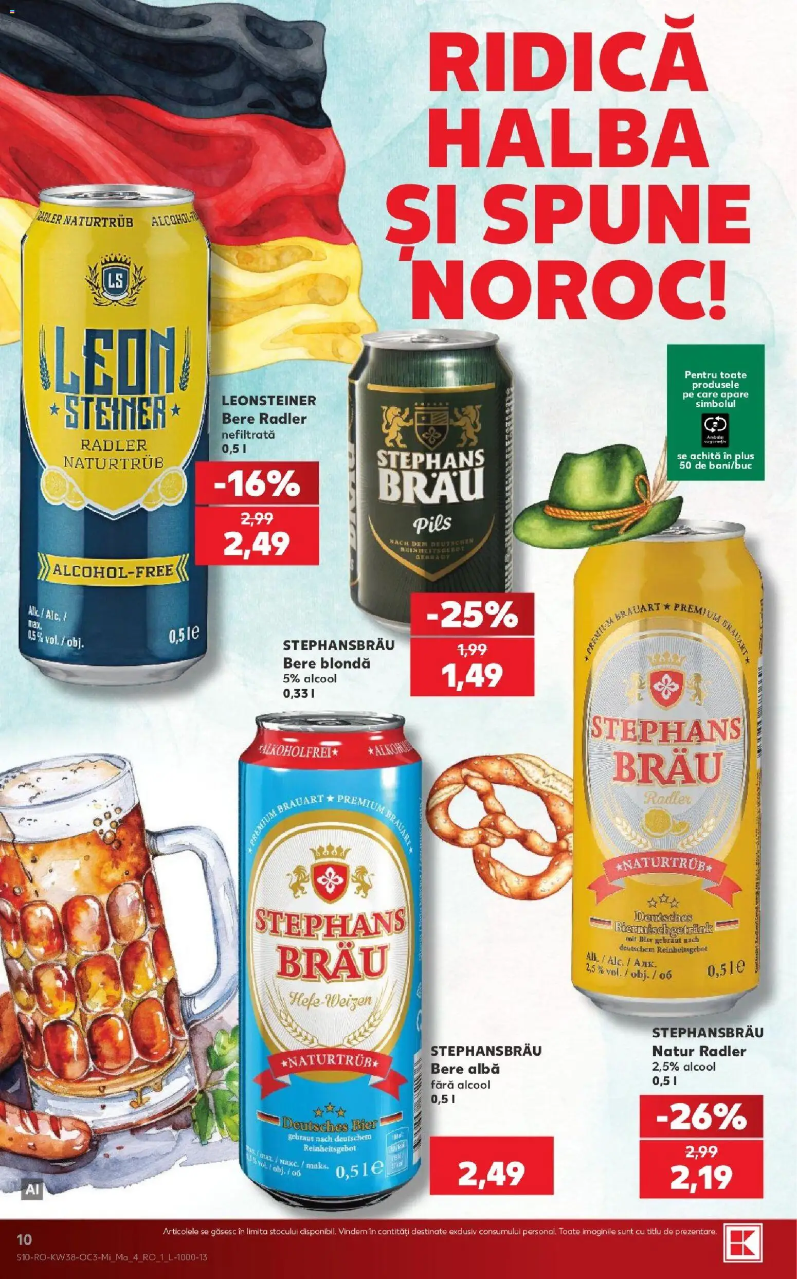 Kaufland RO akciós ujság - amely érvényes a következő dátumtól: 2026.09.16. | Oldal: 10 | Termékek: Radler