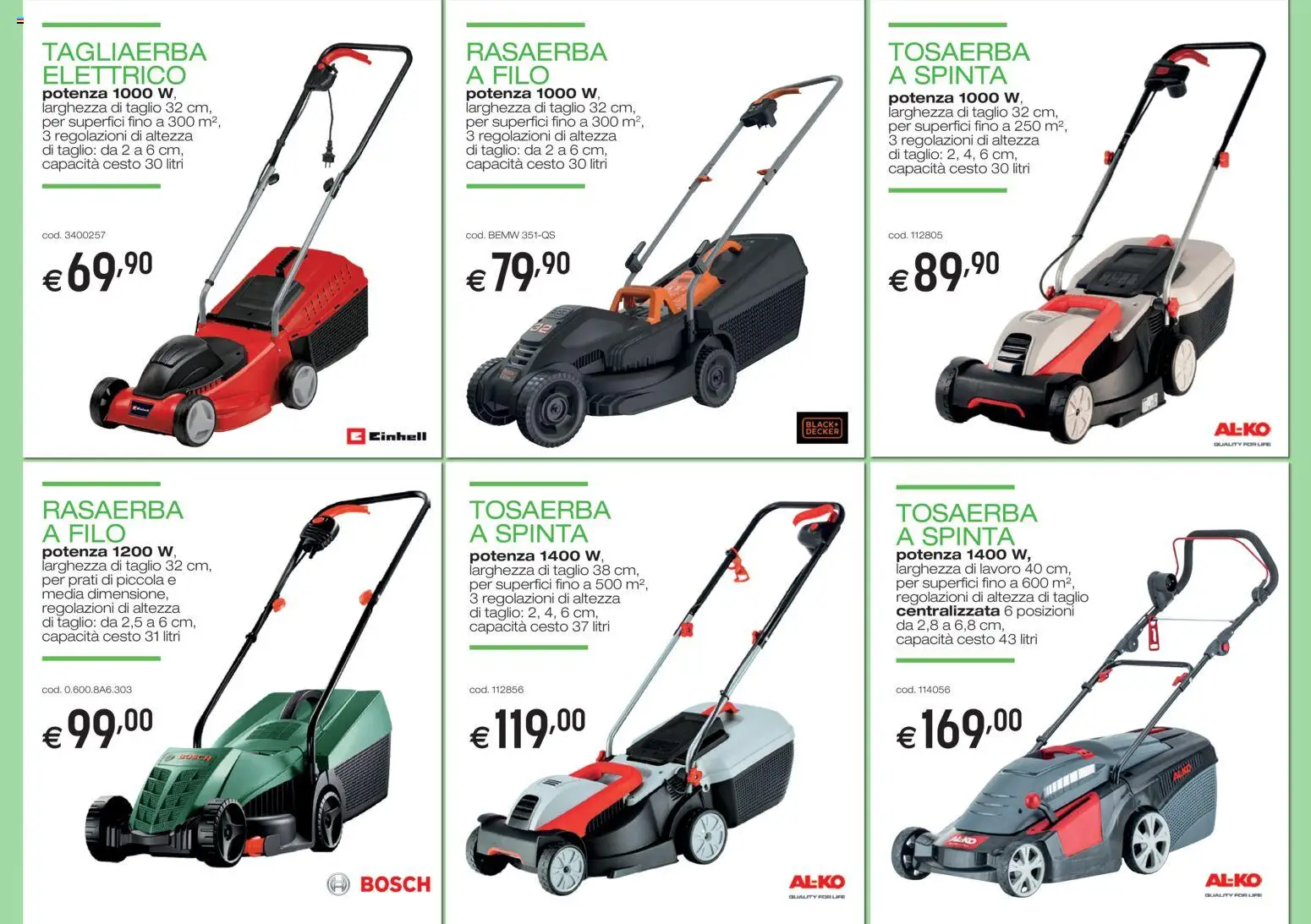 Volantino Brico OK del 01/10/2026 | Pagina: 6 | Prodotti: Taglio, Rasaerba