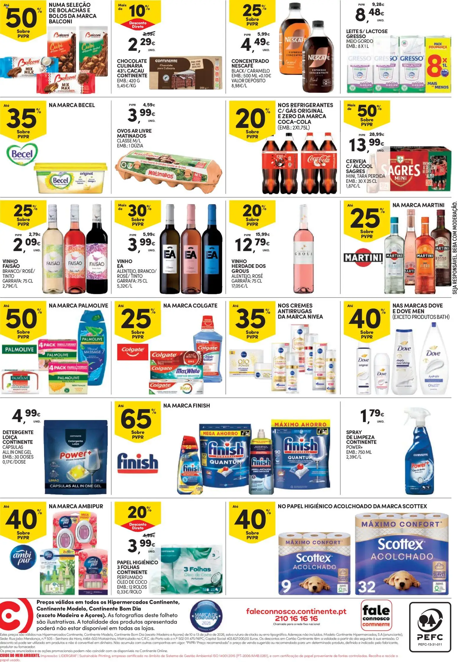 Continente Fim de Semana à Continente │ válido de 10/07/2026 | Página: 4 | Produtos: Papel higiénico, Detergente, Ovos, Cerveja