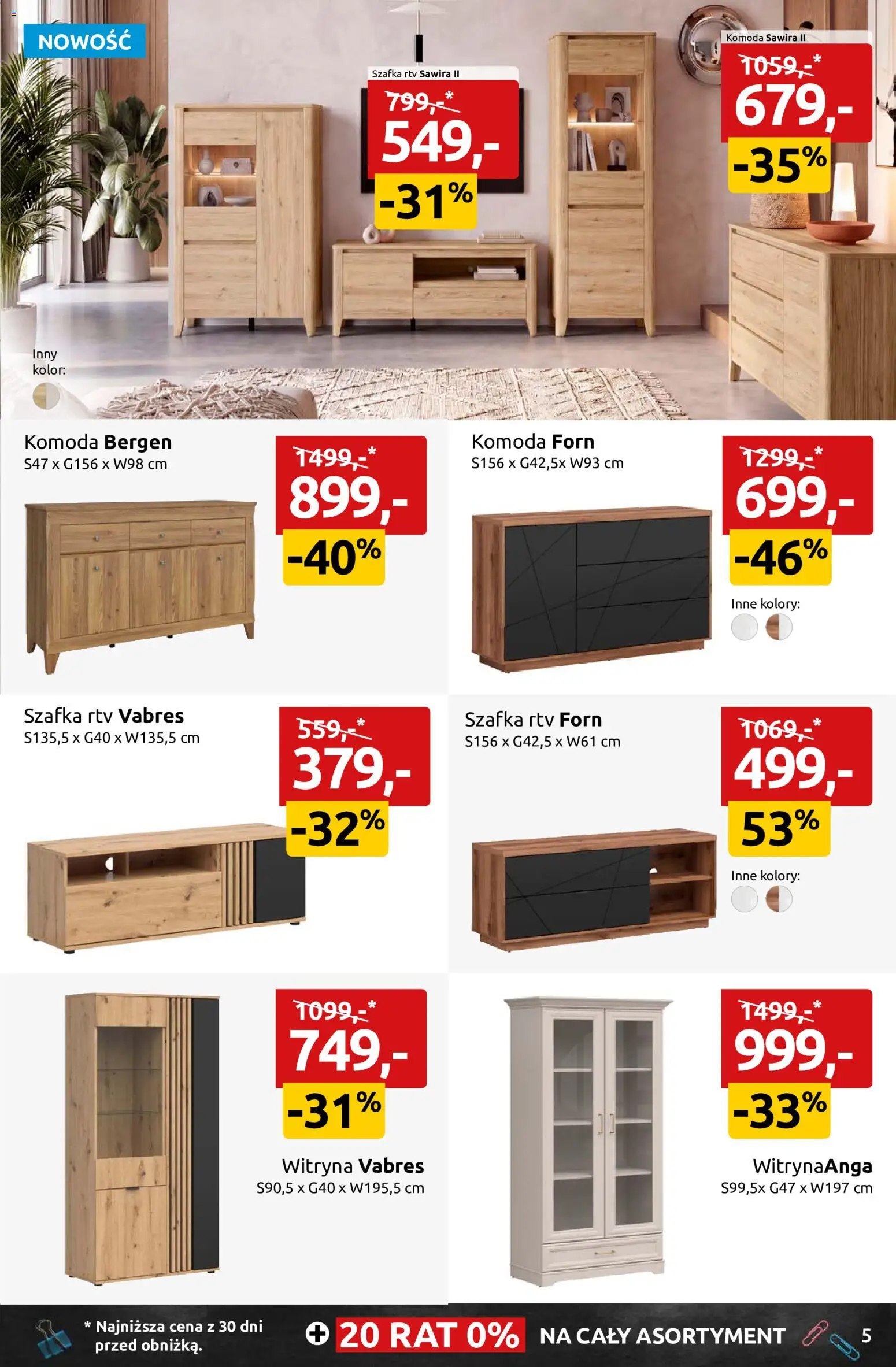 Black Red White promocje od 03.08.2026 | Strona: 5 | Produkty: Komoda, szafka RTV, Witryna