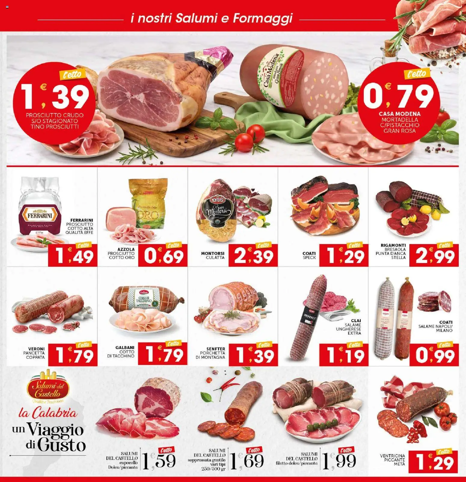 Volantino SISA del 15/10/2026 | Pagina: 5 | Prodotti: Porchetta, Filetto, Prosciutto, Mortadella