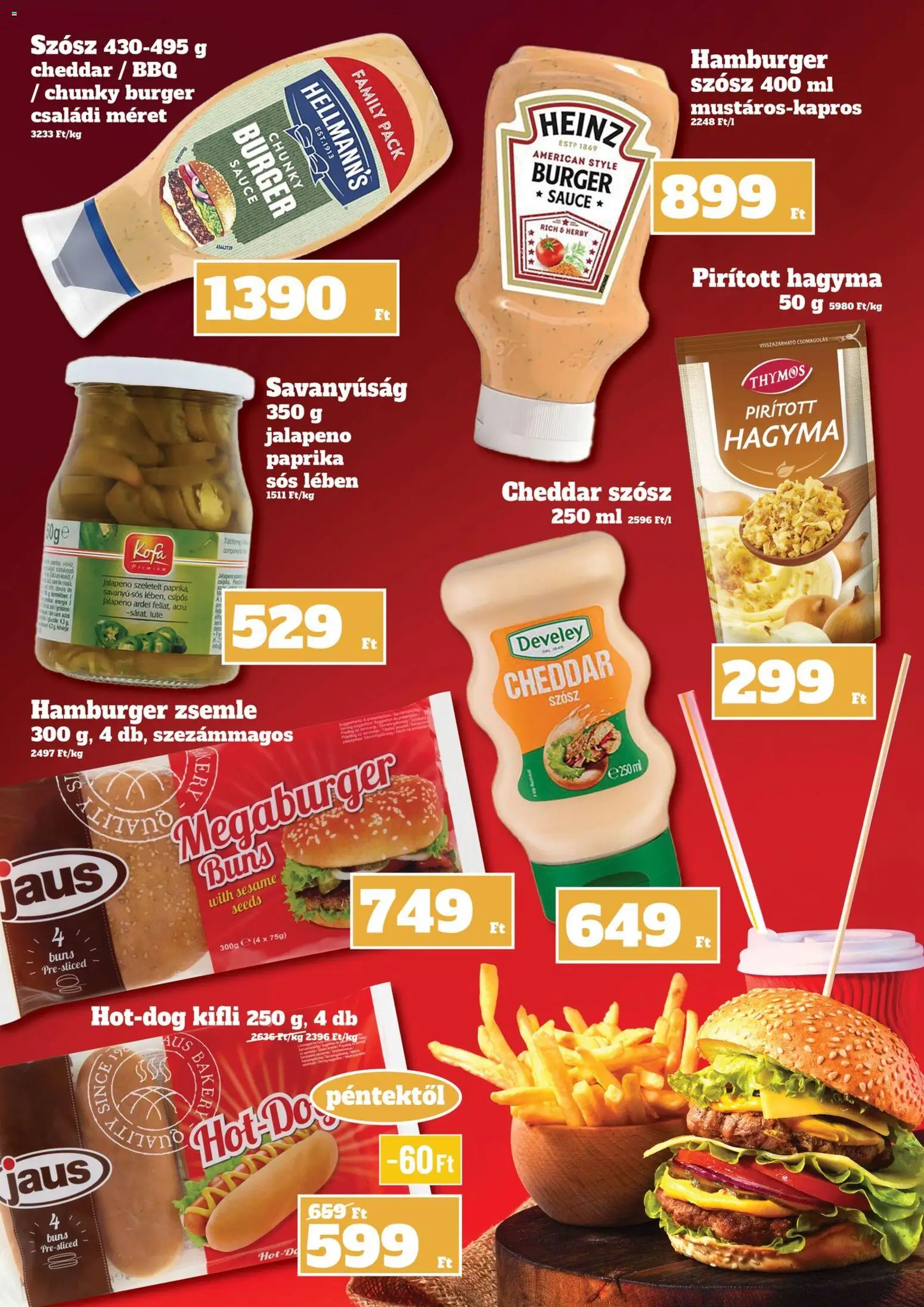 Family Diszkont akciós ujság - amely érvényes a következő dátumtól: 04.06.2026 | Oldal: 10 | Termékek: Hamburger, Zsemle, Hagyma, Szósz