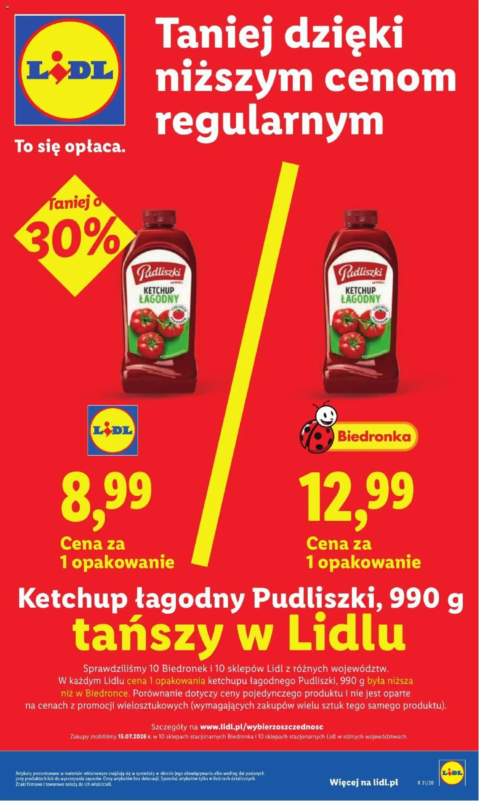 Lidl gazetka od 30.07.2026 | Strona: 7 | Produkty: Ketchup
