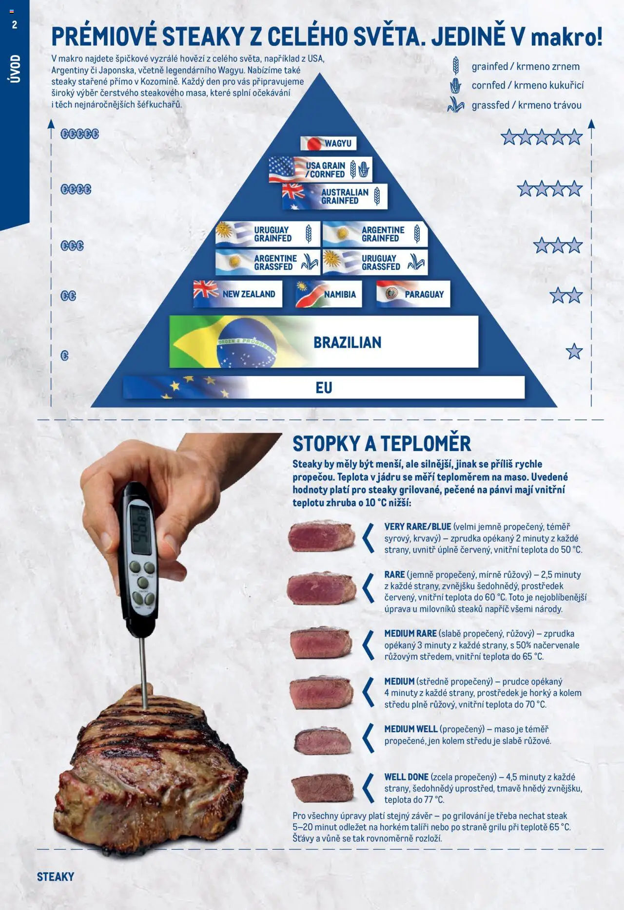 Makro leták - Steaky od 17.07.2025 | Strana: 2 | Produkty: Grilování, Steak, Teploměr, Maso