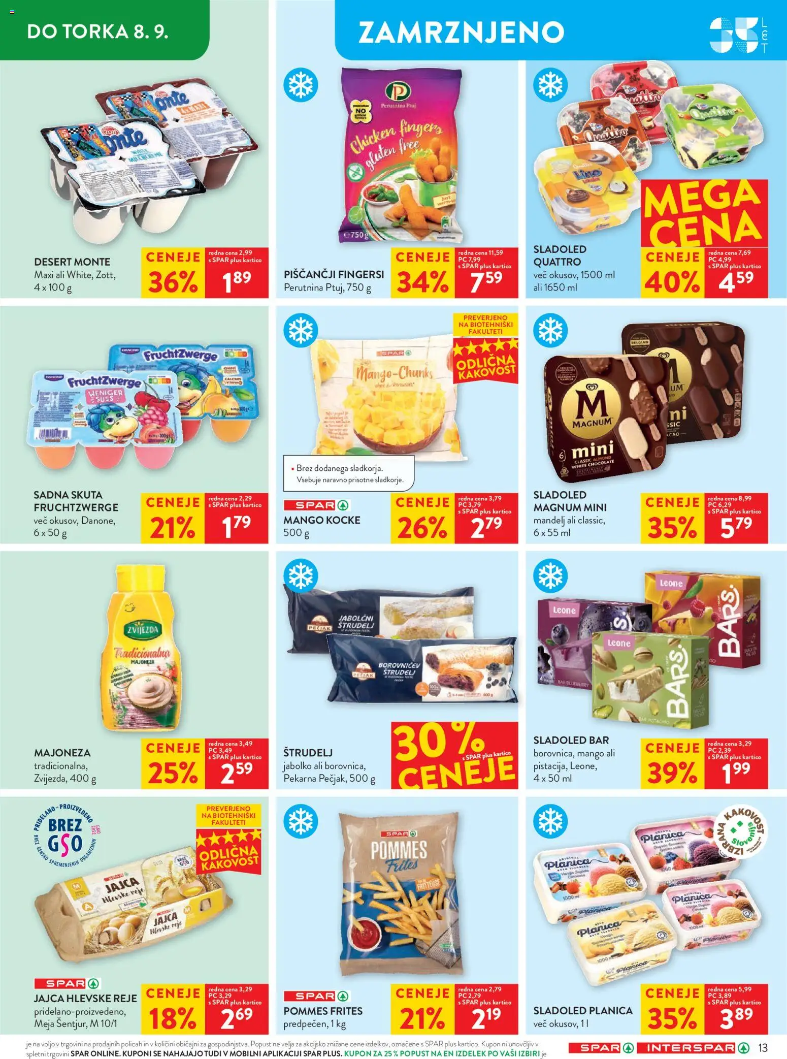 Novi Spar katalog ponudbe – veljaven od 02.09.2026 | Stran: 18 | Izdelki: Skuta, Sladoled, Majoneza, Mango