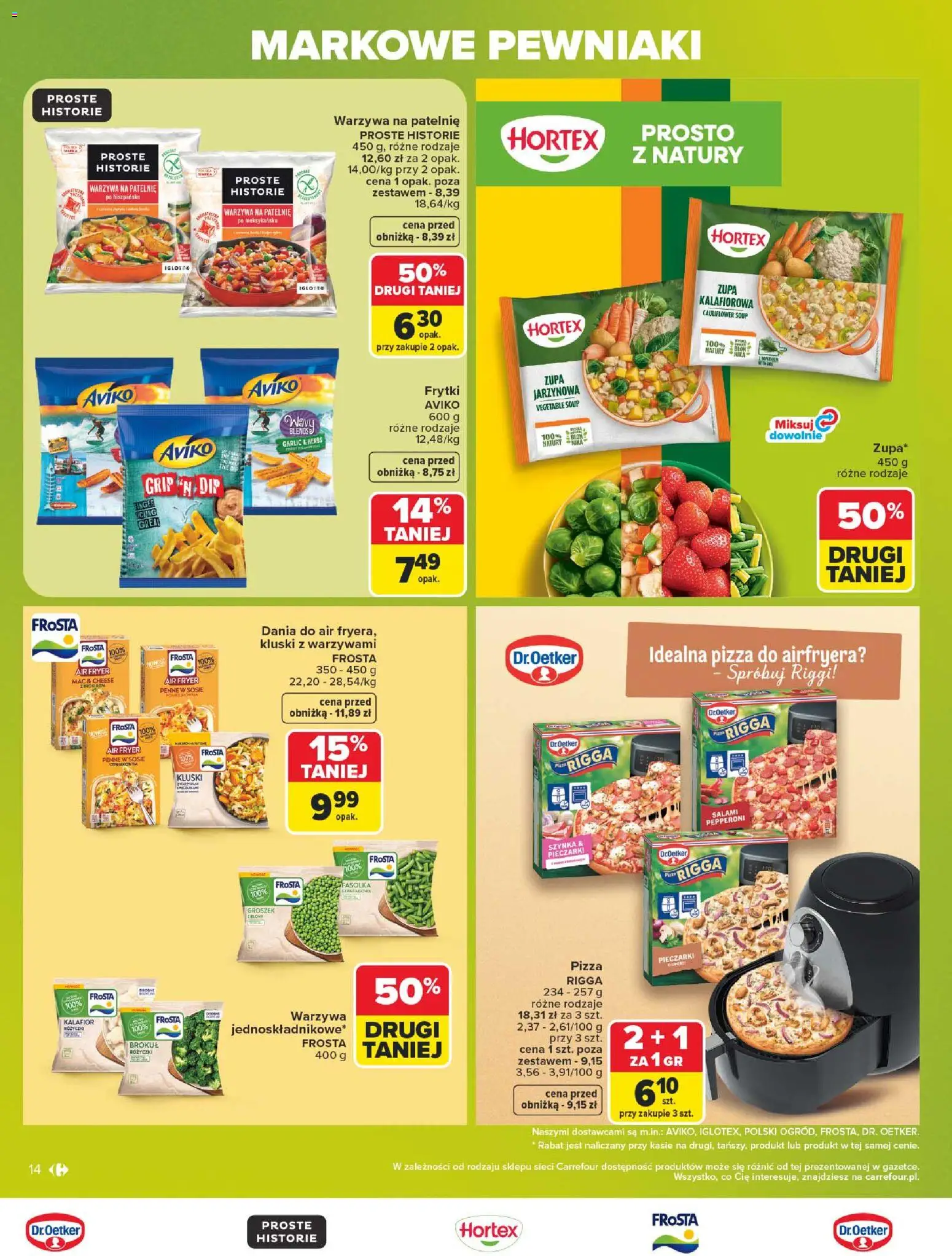 Carrefour gazetka - Markowe pewniaki od 20.07.2026 | Strona: 14 | Produkty: Patelnie, Zupa, Salami, Pizza